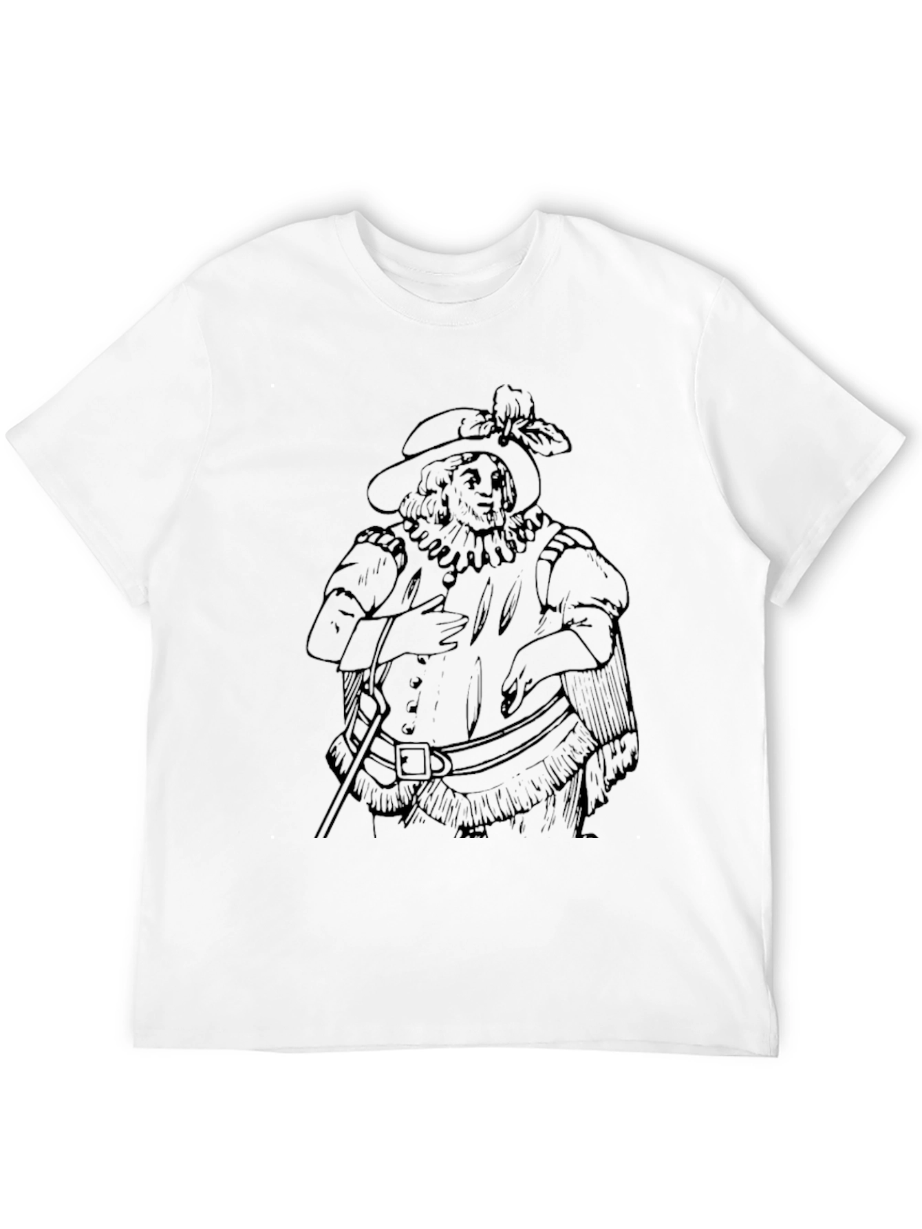 Black Pirate Graphic Tee - Black Cotton Blend view 12