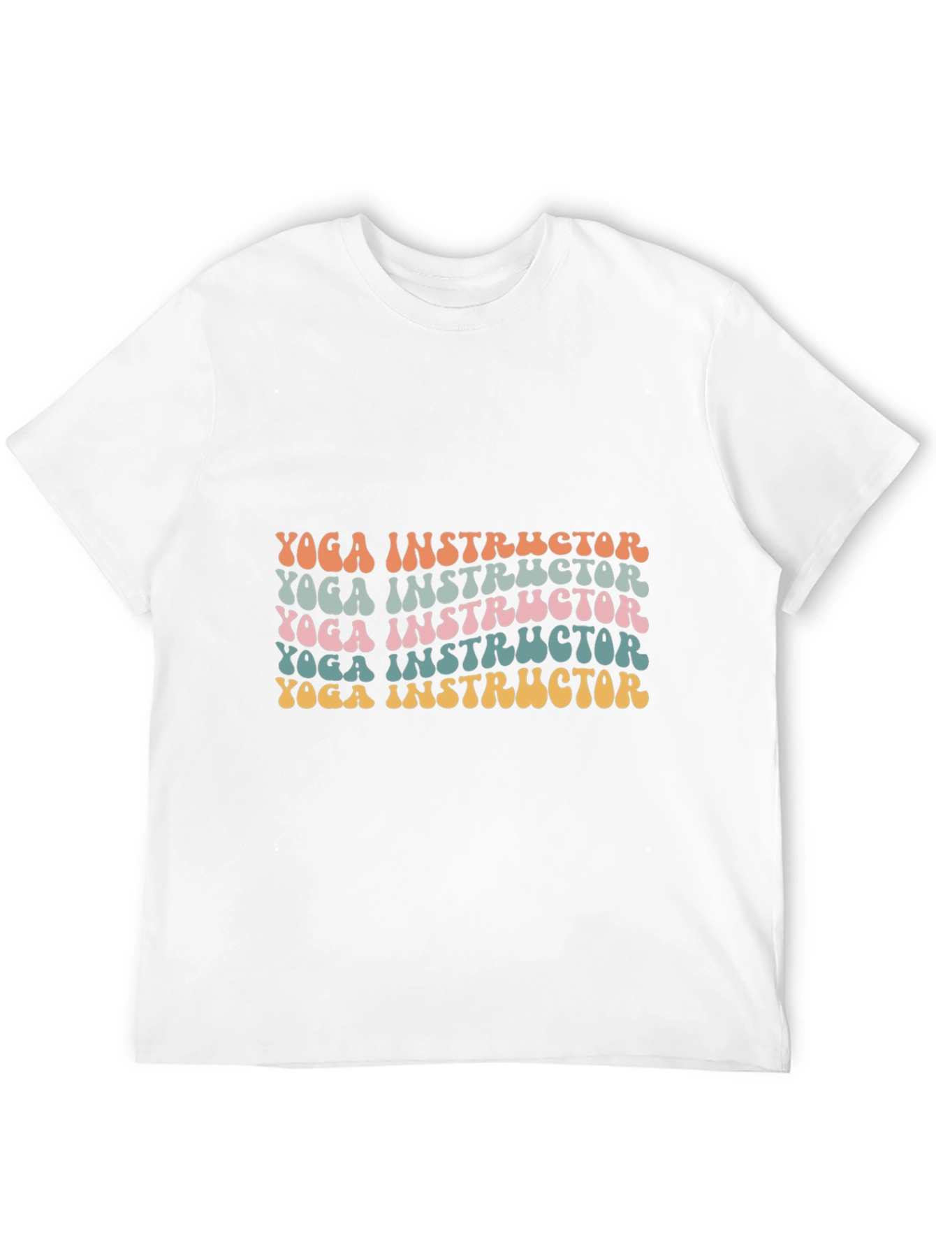 Black Yoga Instructor Retro T-Shirt view 12