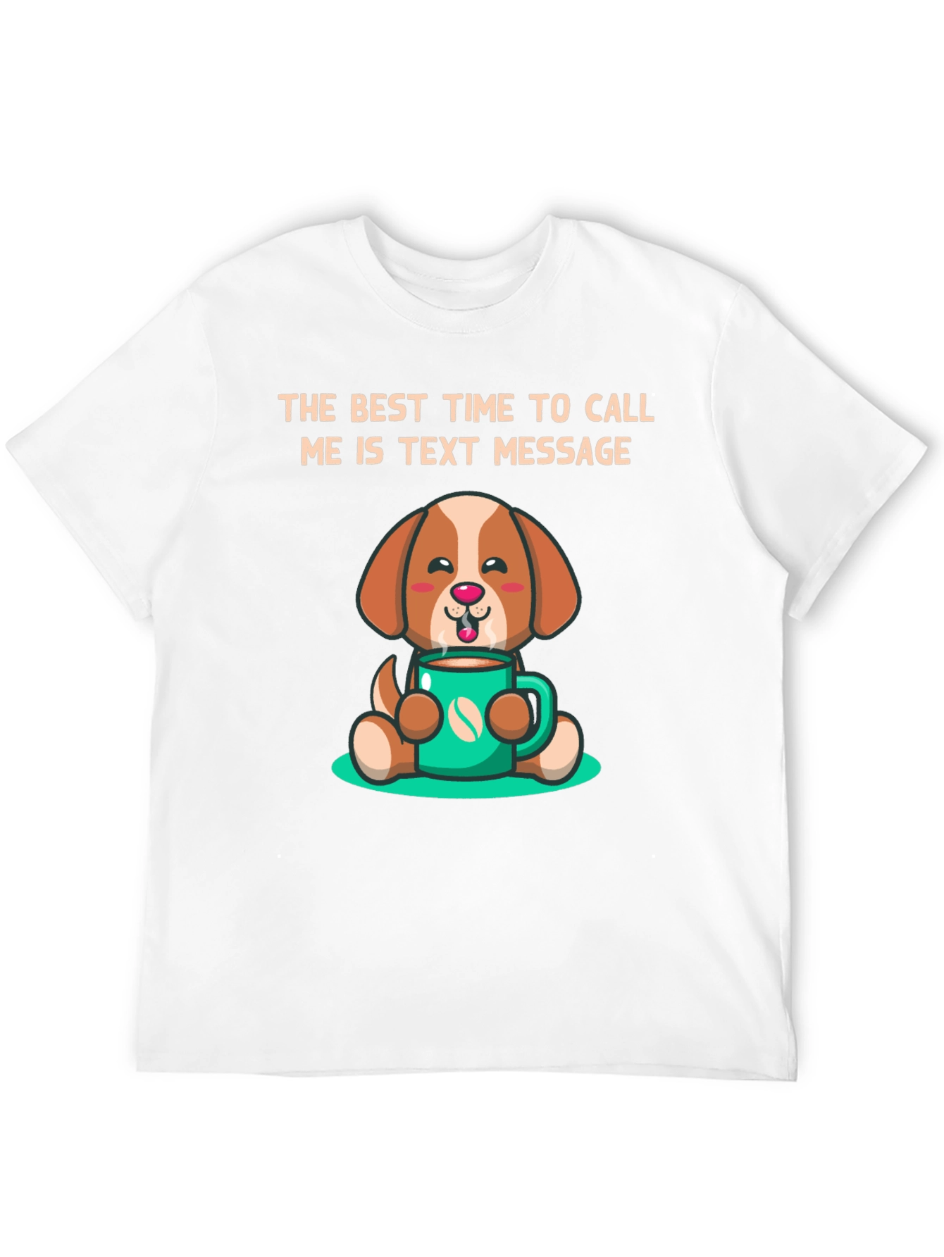 Black Text Message Dog Graphic T-Shirt view 12