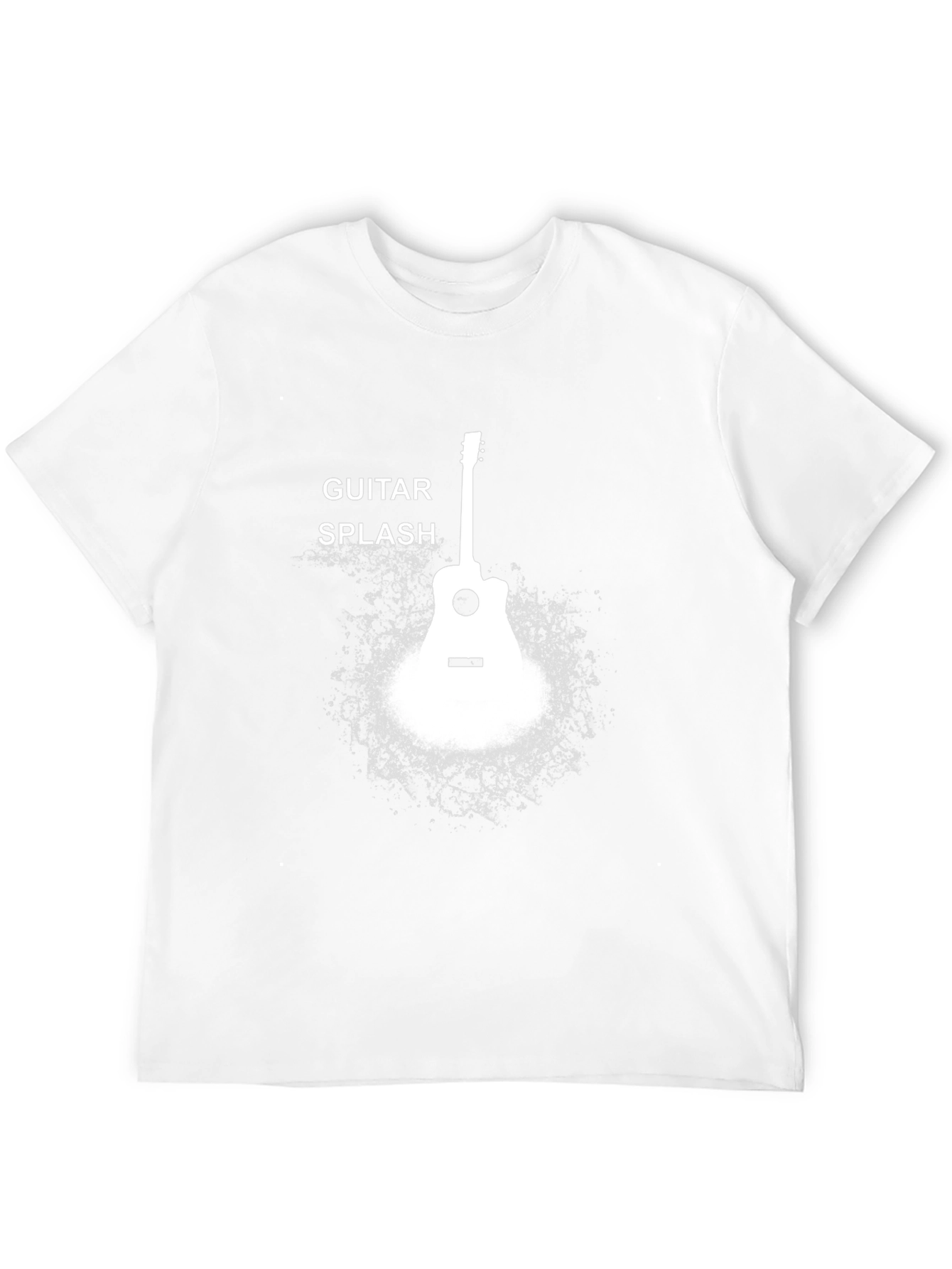 Black Guitar Splash Black T-Shirt view 12