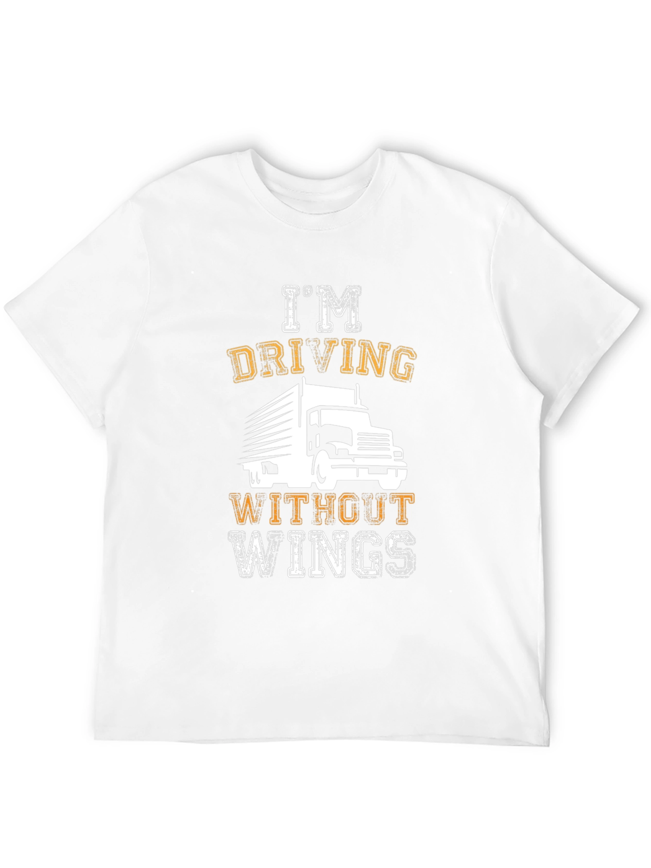 Black I'm Driving Without Wings Black T-Shirt view 12