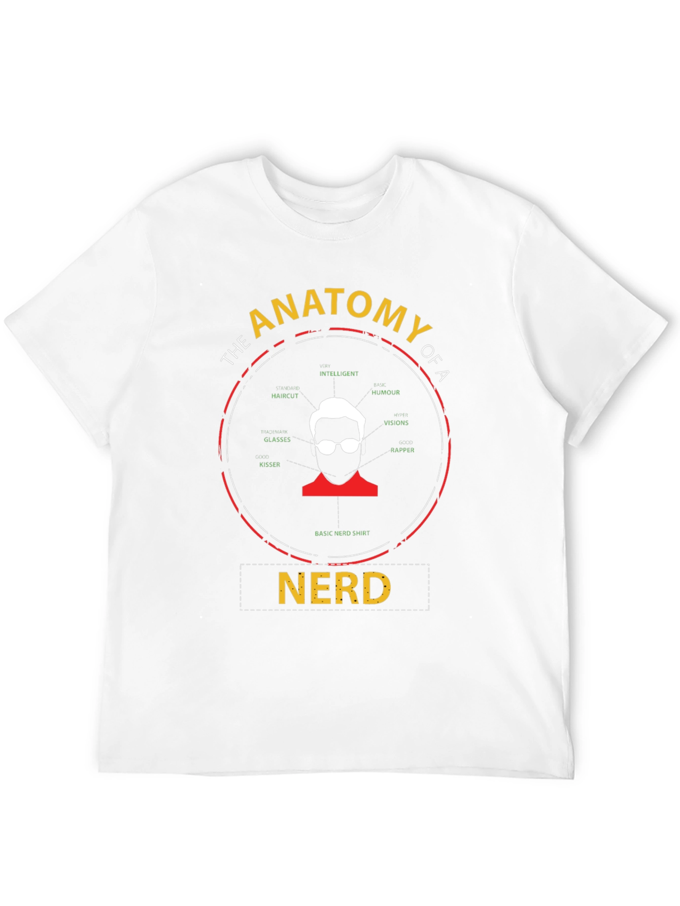 Black Anatomy of a Nerd T-Shirt - Geek Humor Apparel view 12