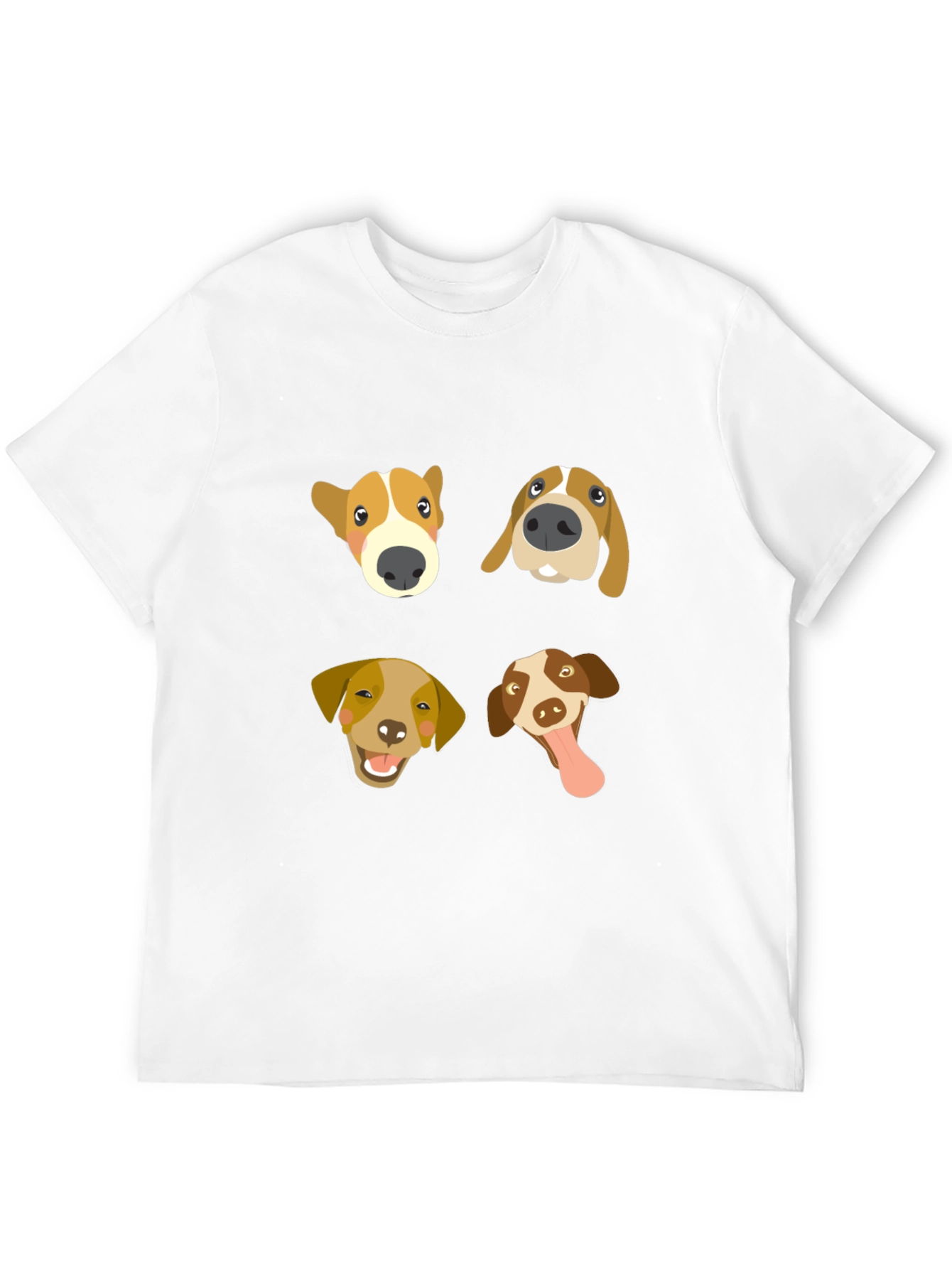 Black Dog Faces Graphic Tee - Cute Canine T-Shirt view 12