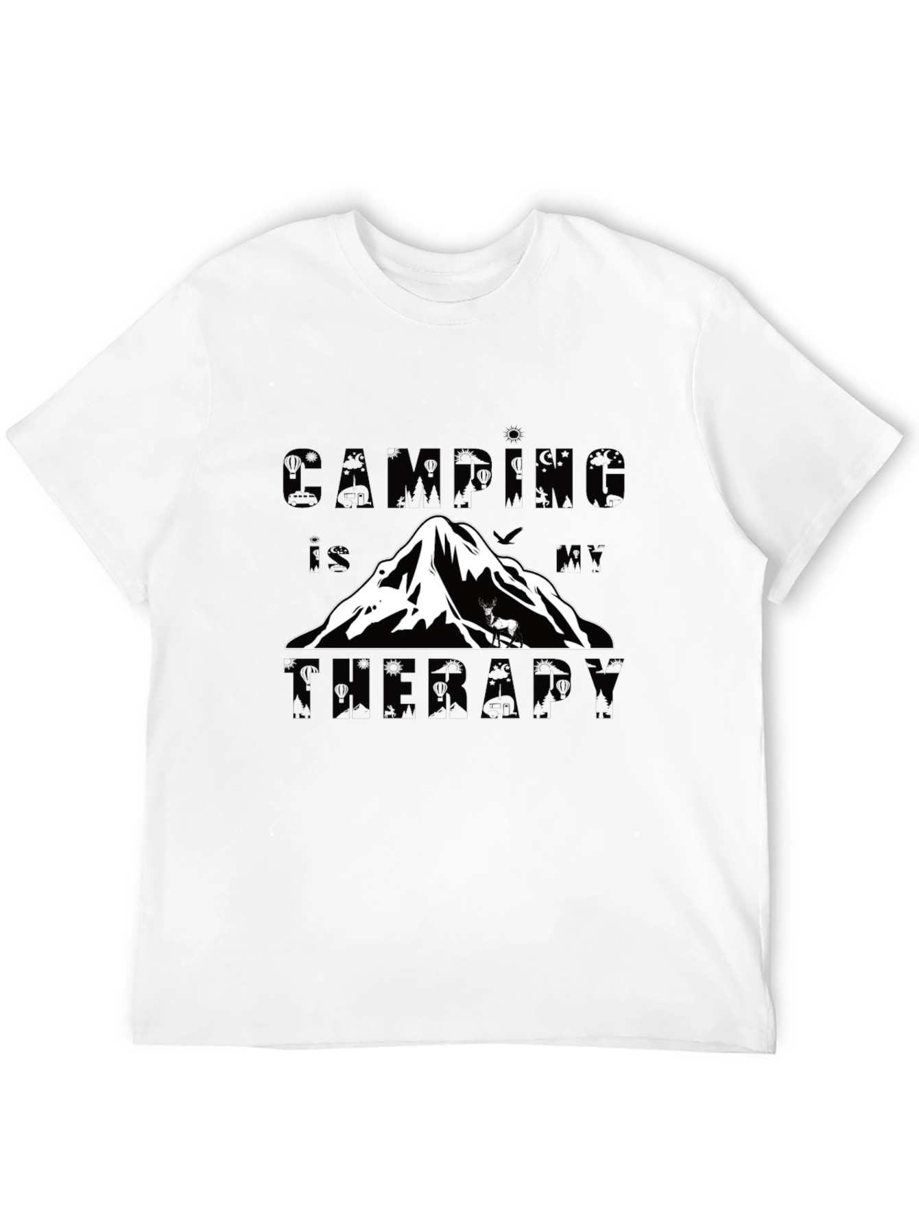 Black Camping is my Therapy T-Shirt view 12