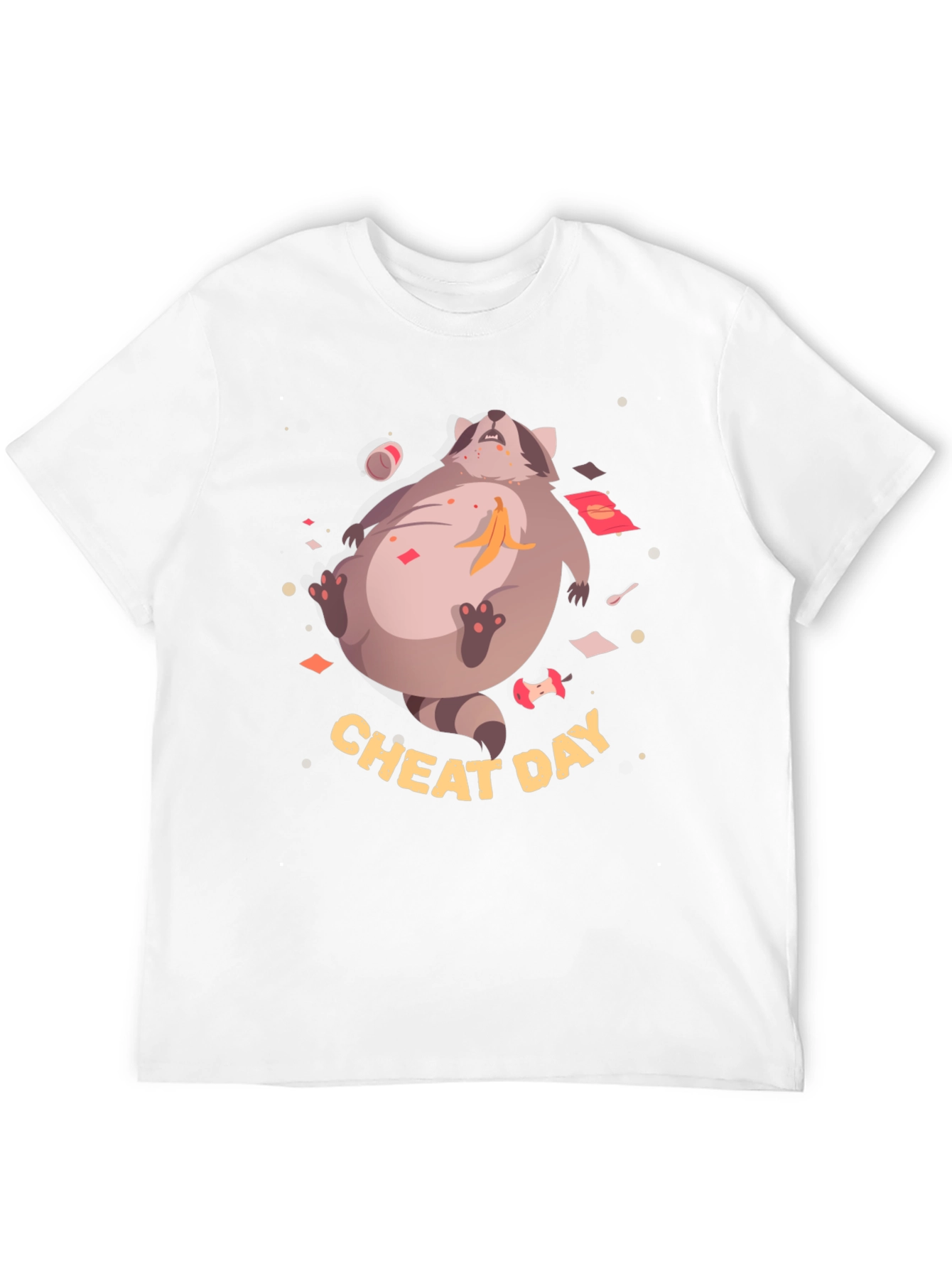 Black Cheat Day Racoon Graphic Tee view 12