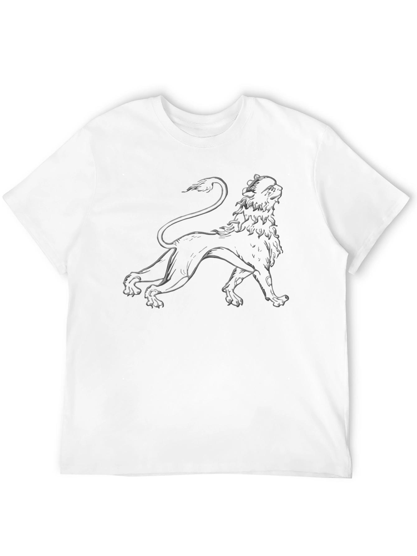 Black Lion Graphic Black T-Shirt - Stylish Menswear view 12