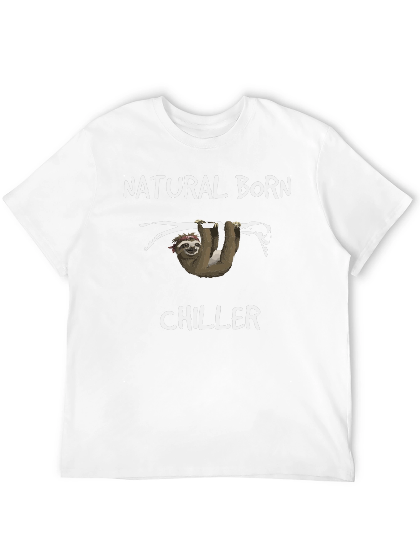 Black Natural Born Chiller Sloth Graphic Tee - Black view 12