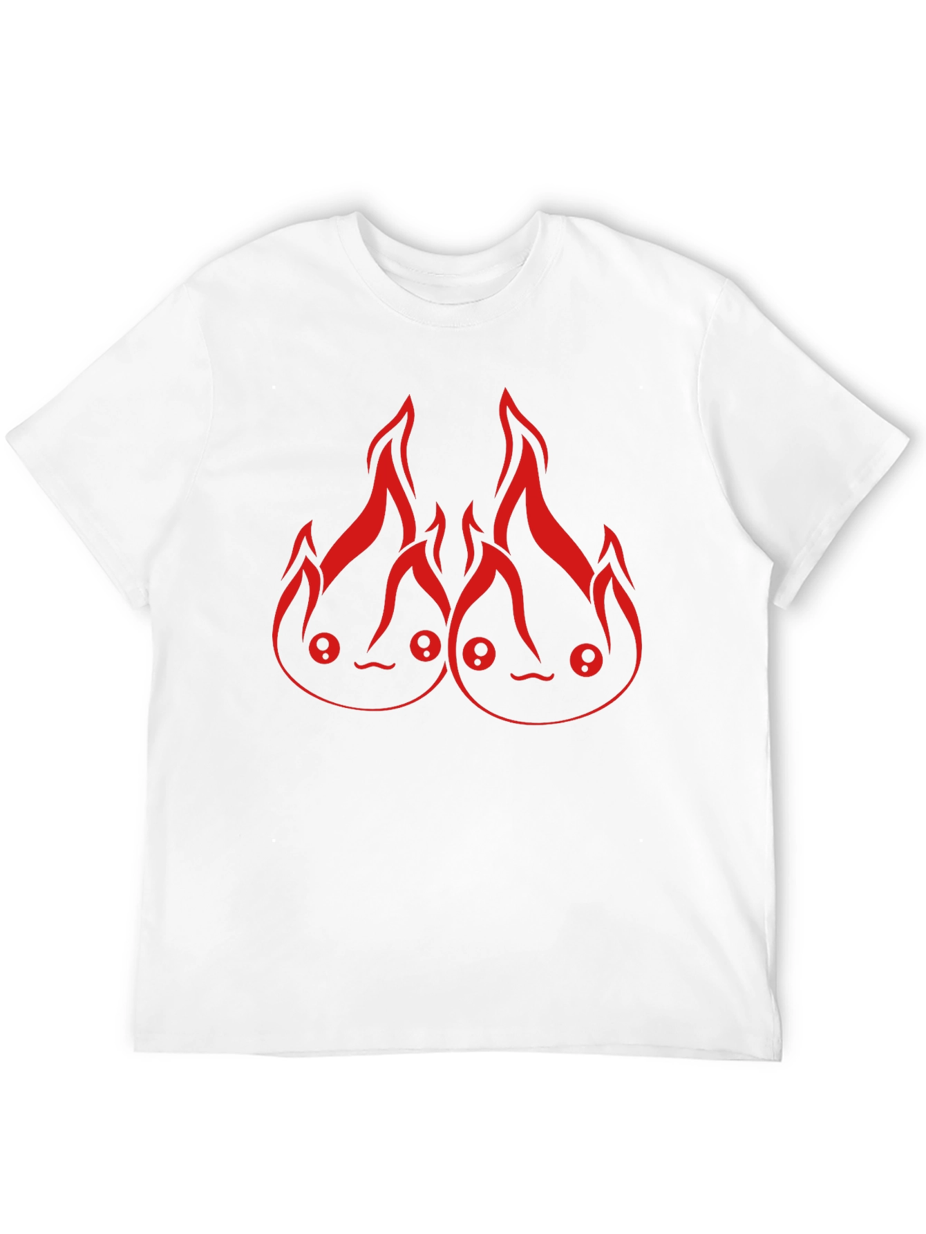 Black Calcifer Fire Spirit Graphic T-Shirt view 12