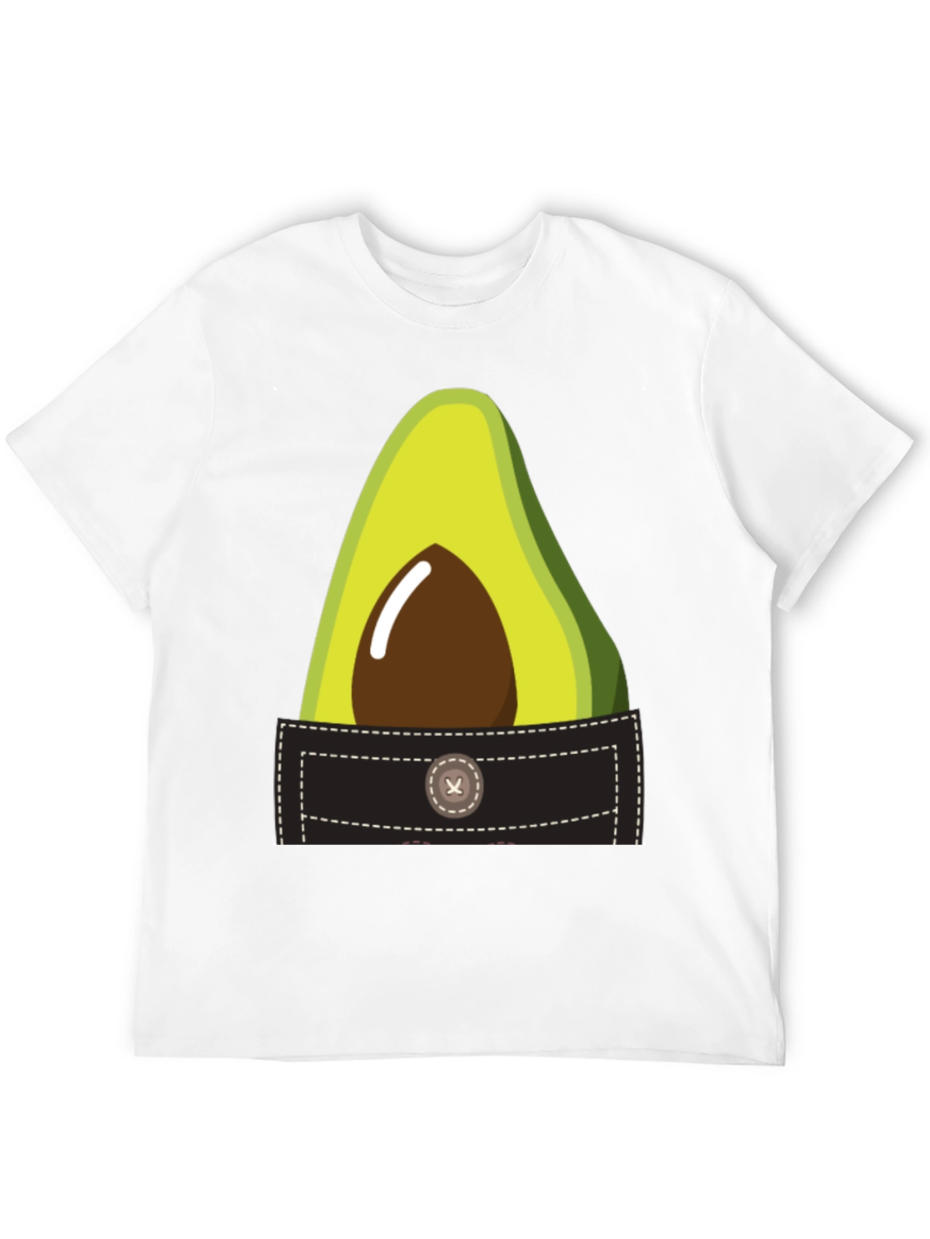 Black Avocado Pocket Graphic Tee - Novelty T-Shirt view 12