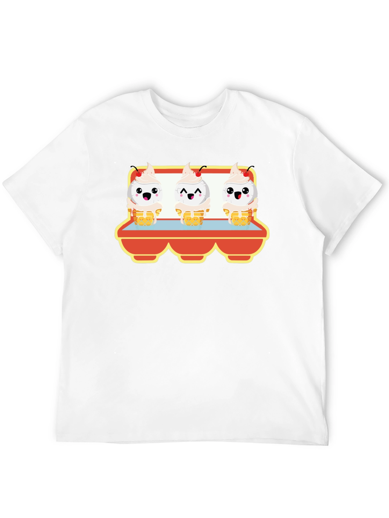 Black Cute Ice Cream Cone T-Shirt - Unique Graphic Tee view 12