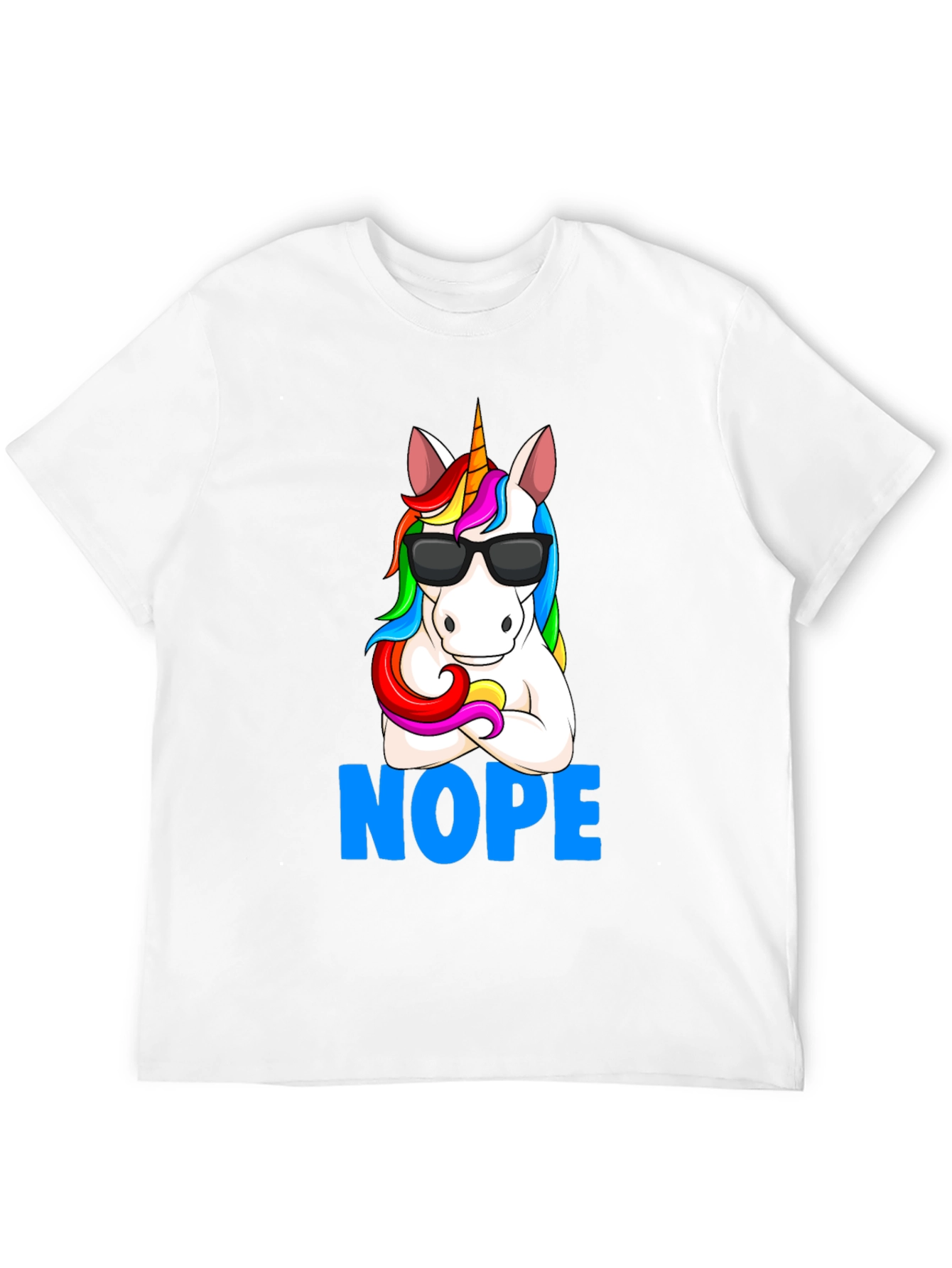 Black Unicorn NOPE T-Shirt - Funny Graphic Tee view 12