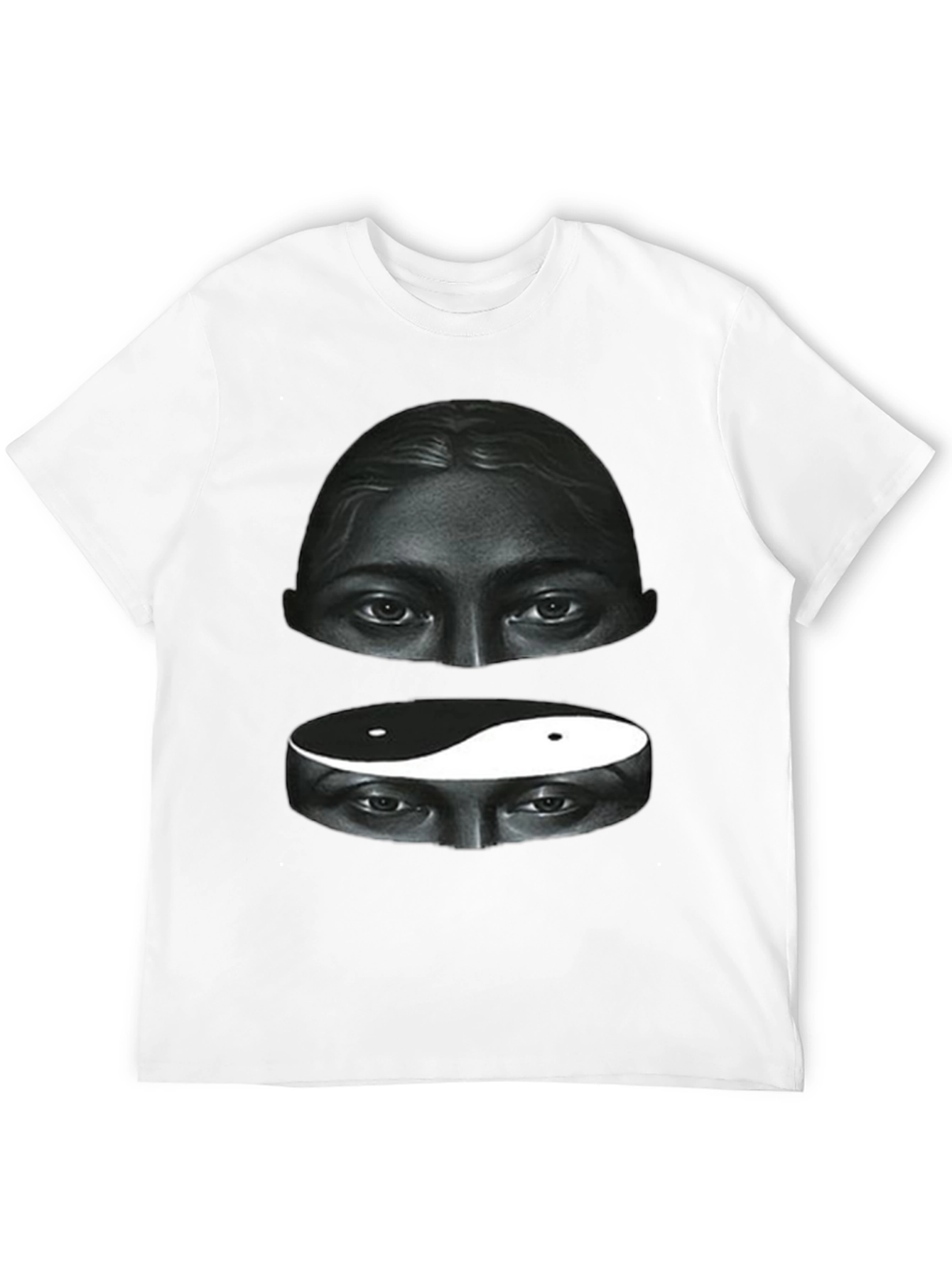 Black Yin Yang Eyes Graphic Tee - Soft Cotton Blend view 12