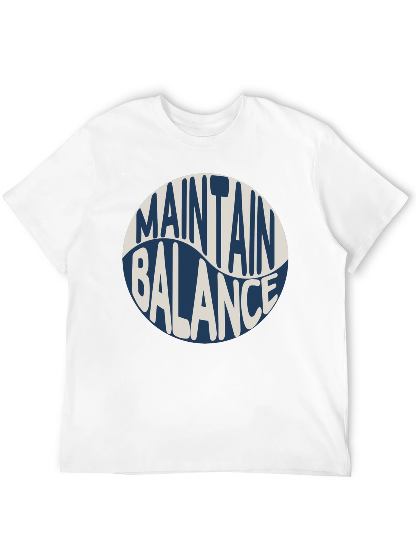Black Maintain Balance Graphic Tee - Black Crew Neck Cotton Shirt view 12