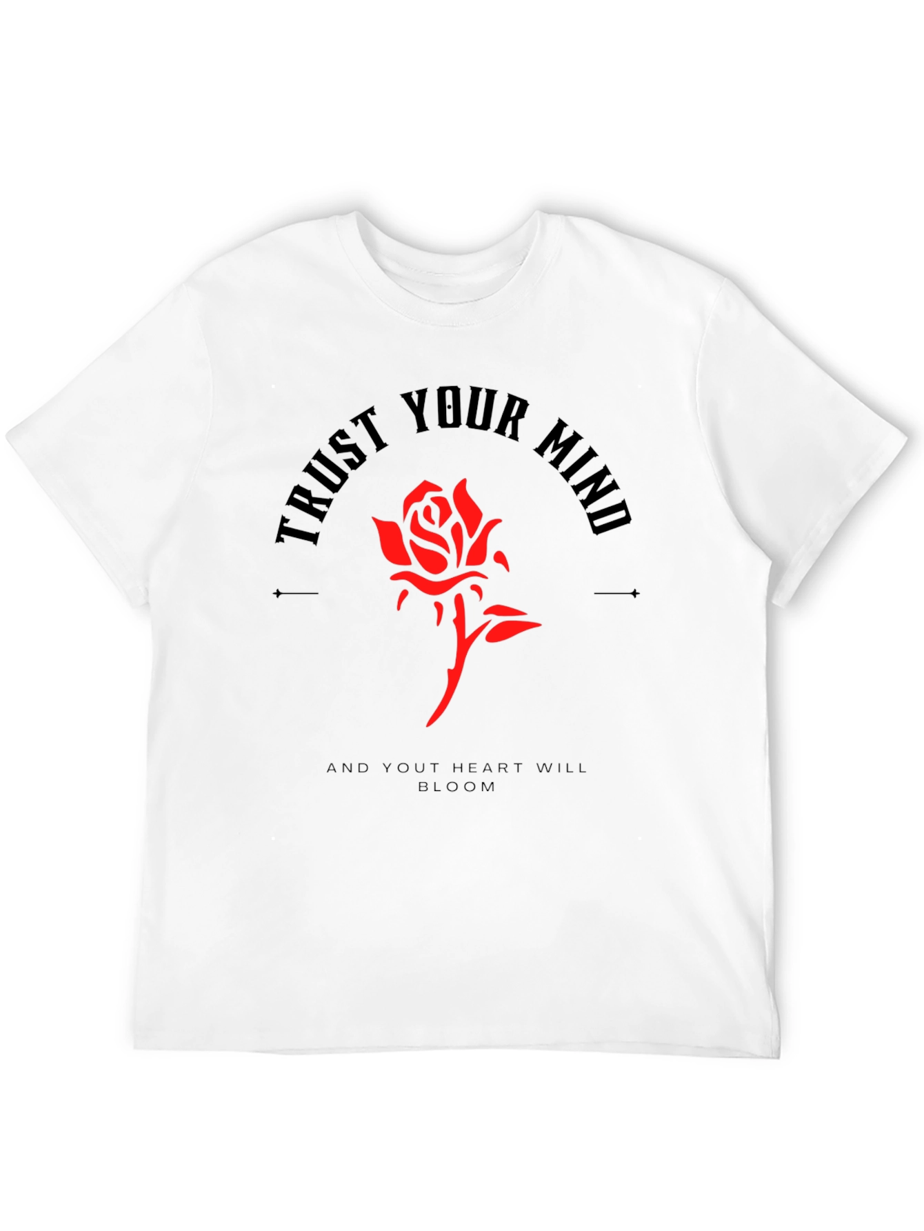 Black Trust Your Mind Rose Graphic Tee view 12