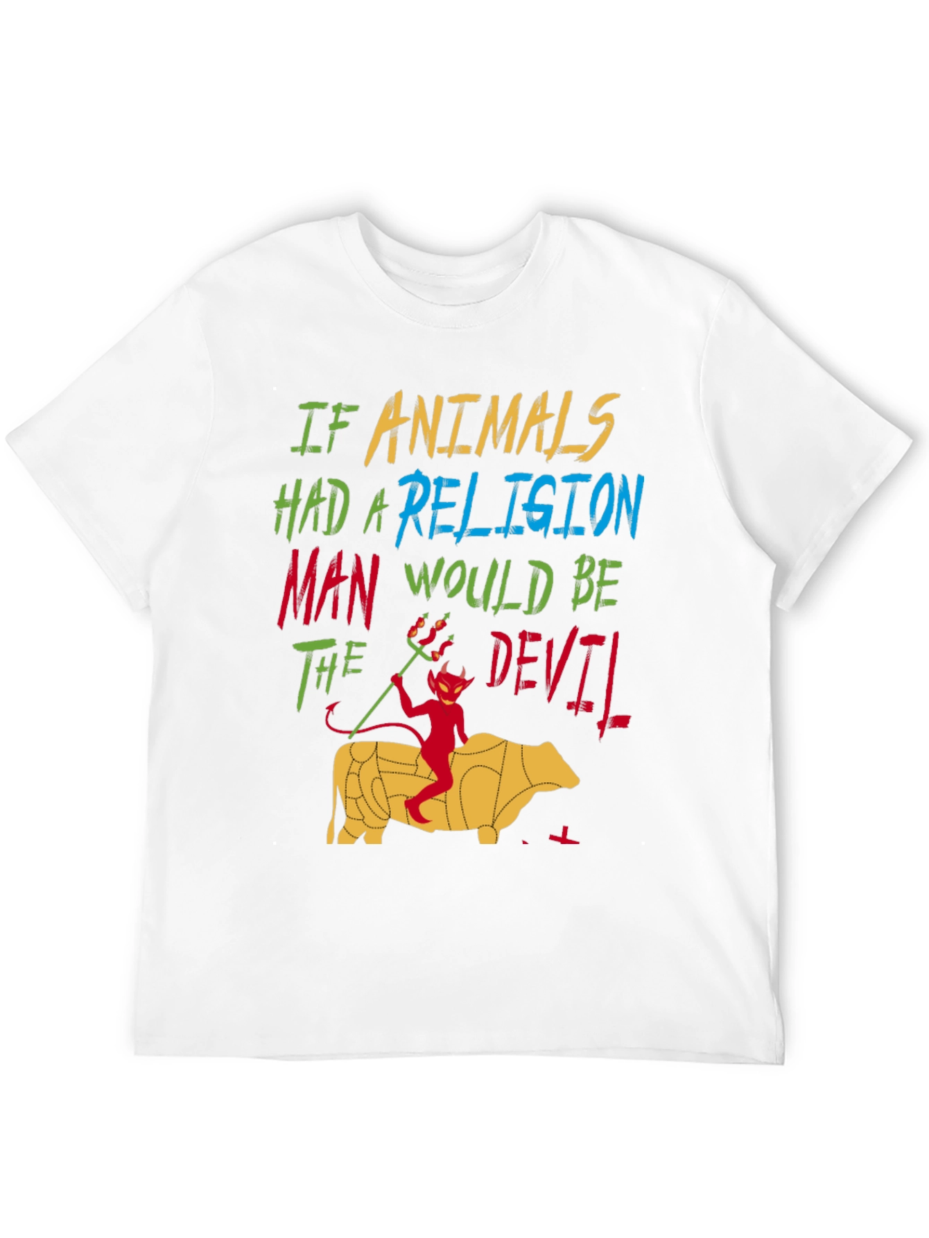 Black If Animals Had A Religion T-Shirt view 12