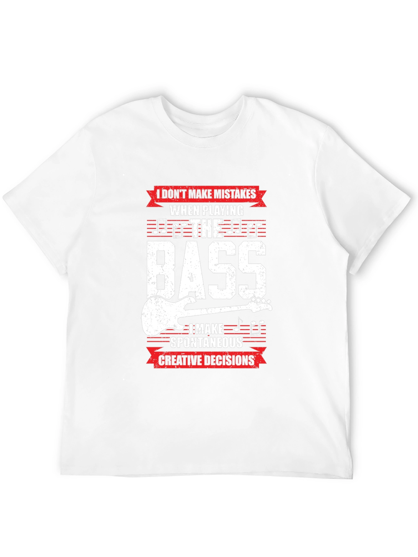 Black Bass Guitar Player T-Shirt - Spontaneous Creative Decisions view 12