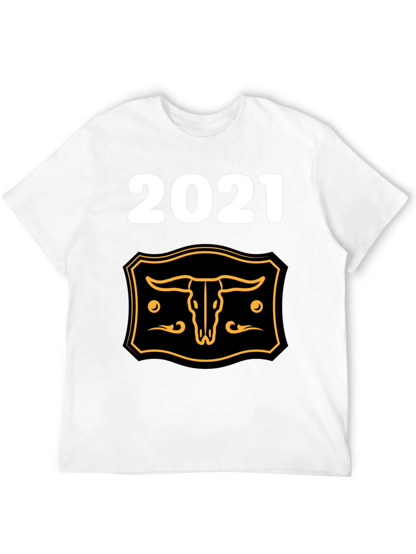 Black 2021 Steer Skull Graphic Tee - Black Cotton Blend view 12