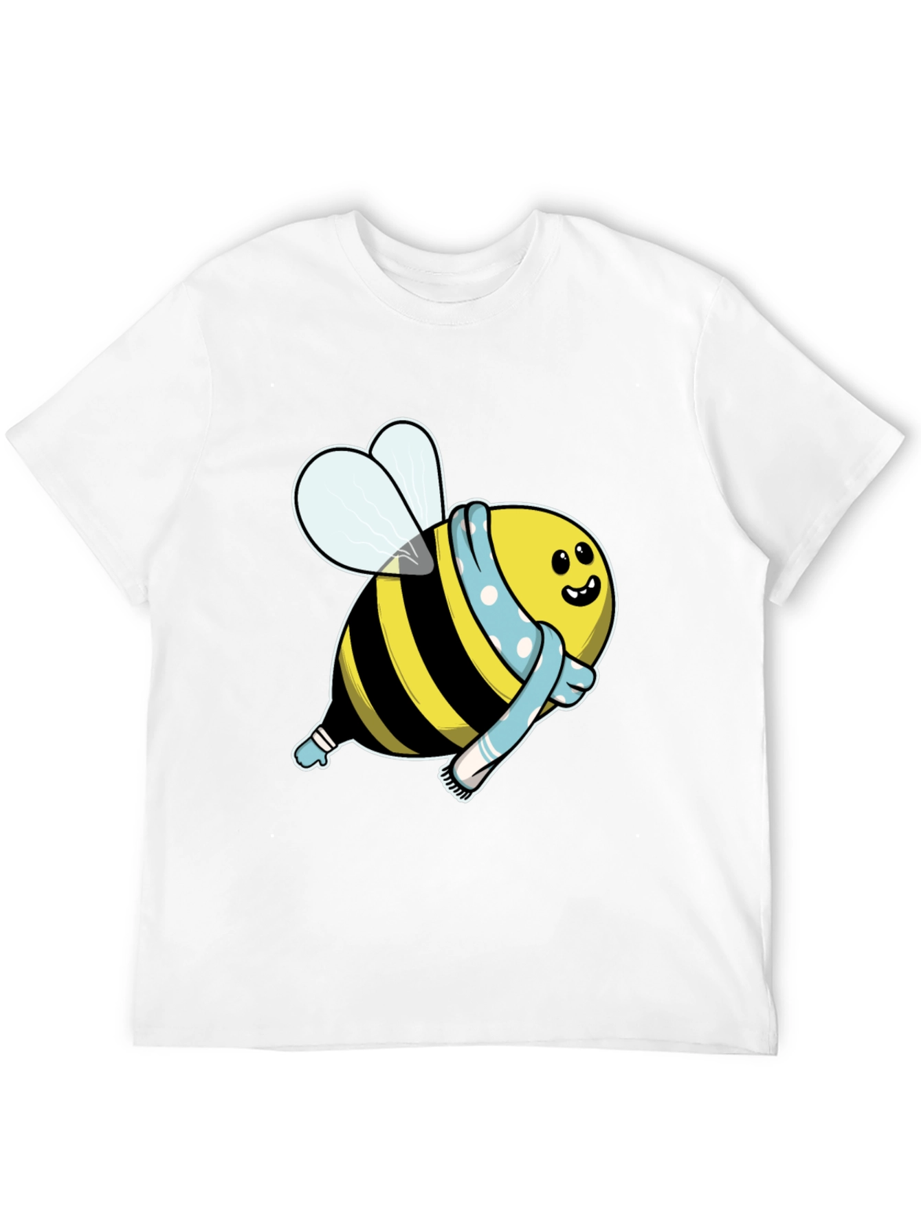 Black Cute Cartoon Bee T-Shirt - Black Cotton Blend view 12