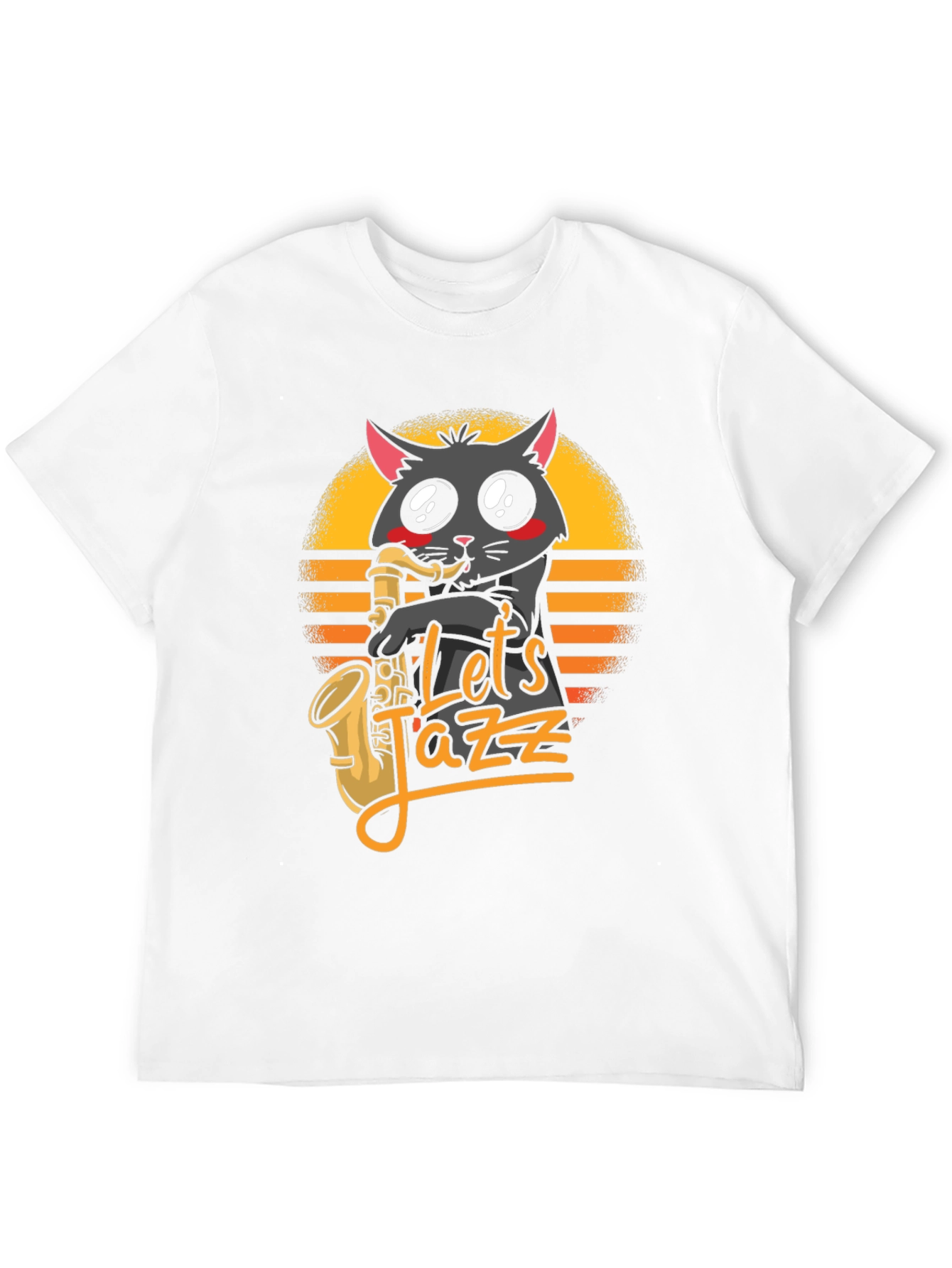Black Let's Jazz Cat T-Shirt - Black view 12