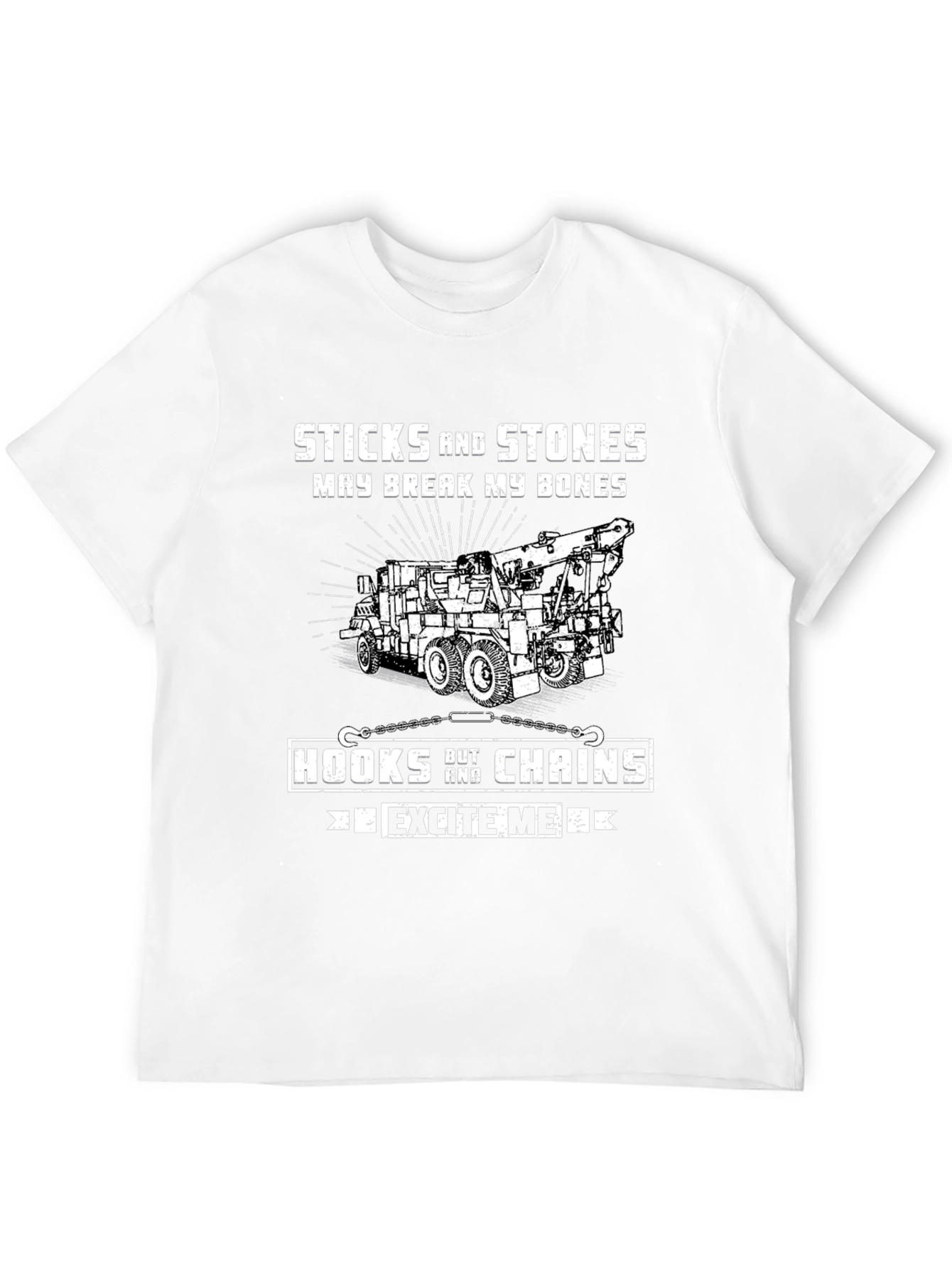 Black Sticks and Stones Tow Truck T-Shirt view 12