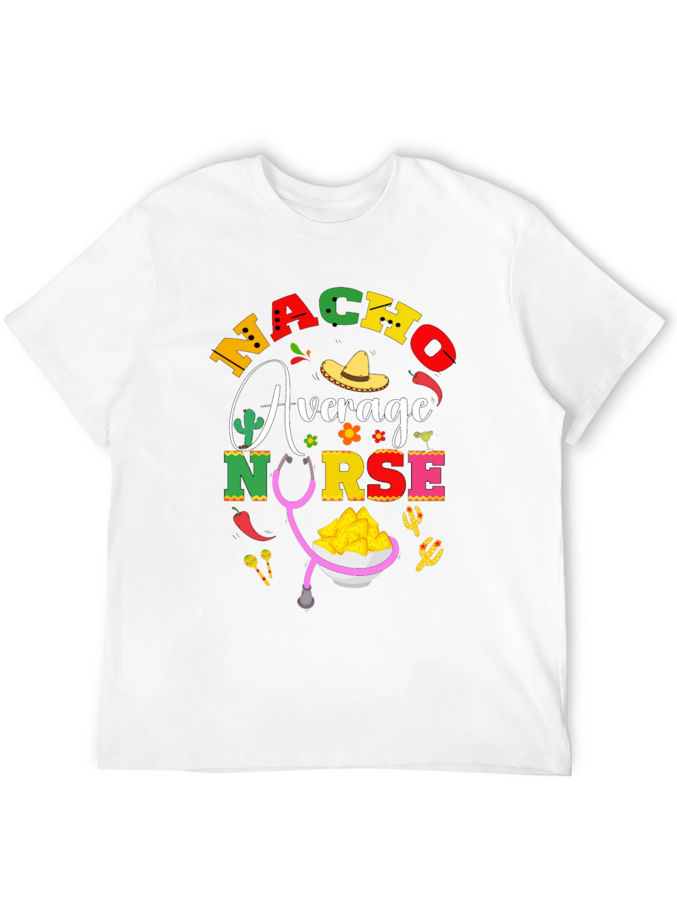 Black Nacho Average Nurse T-Shirt - Black Cotton Tee view 12