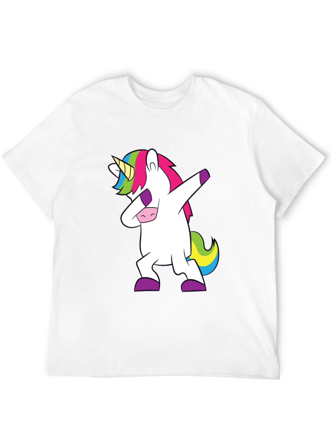 Black Dabbing Unicorn Graphic Tee - Black view 12