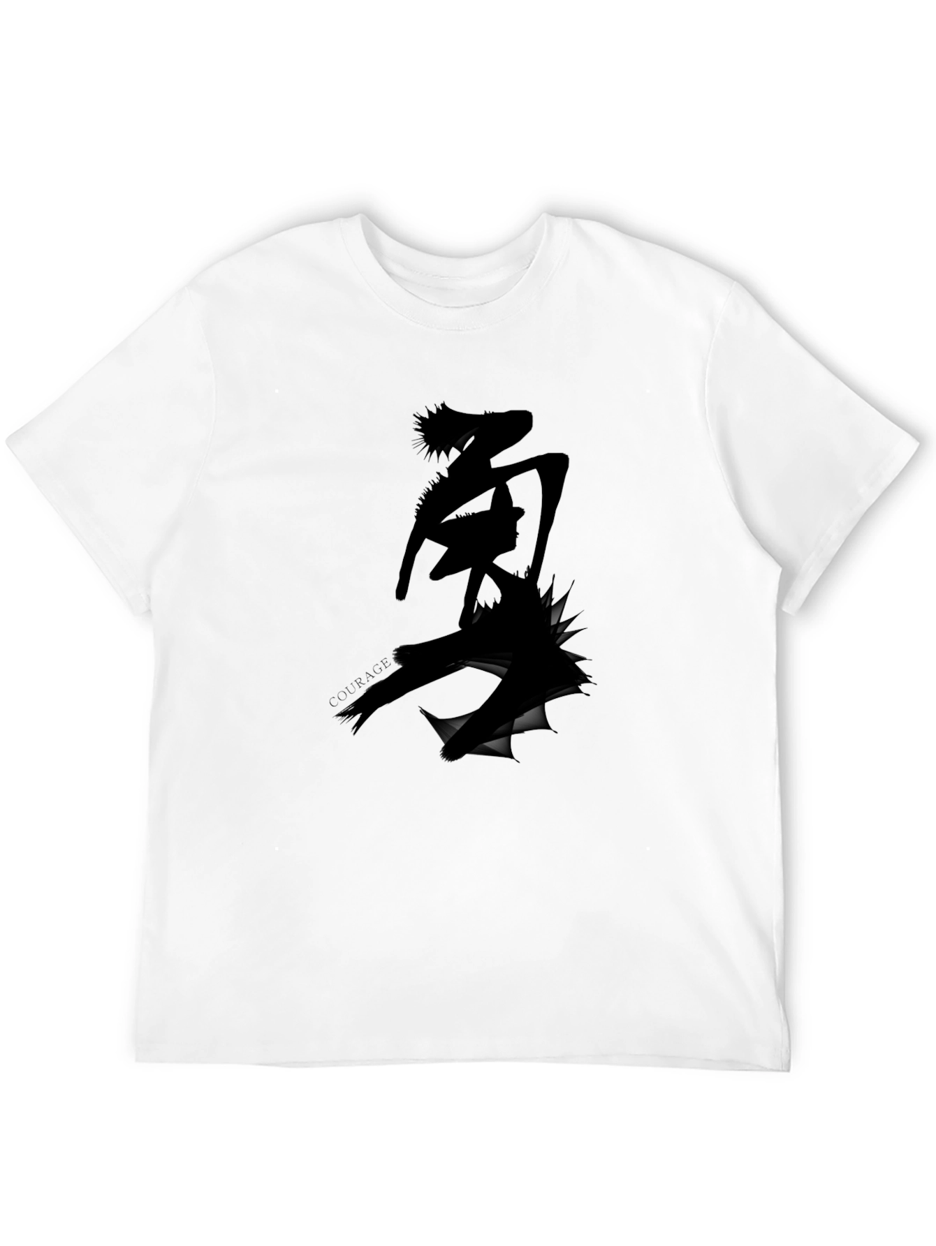 Black Edgy Graphic Tee - Ripped Anime Design view 12