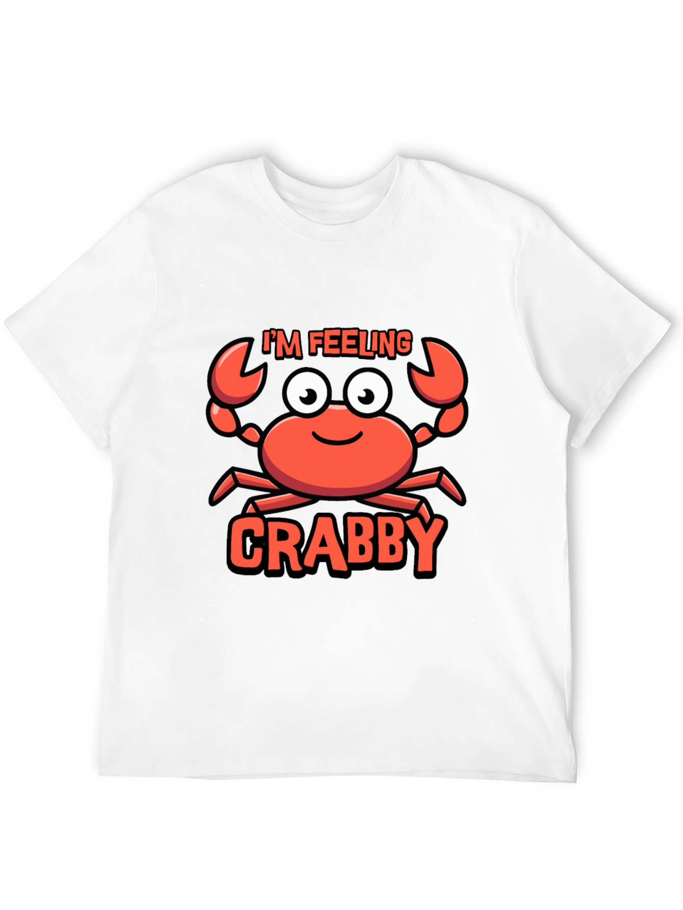 Black I'm Feeling Crabby T-Shirt - Funny Cartoon Crab Tee view 12
