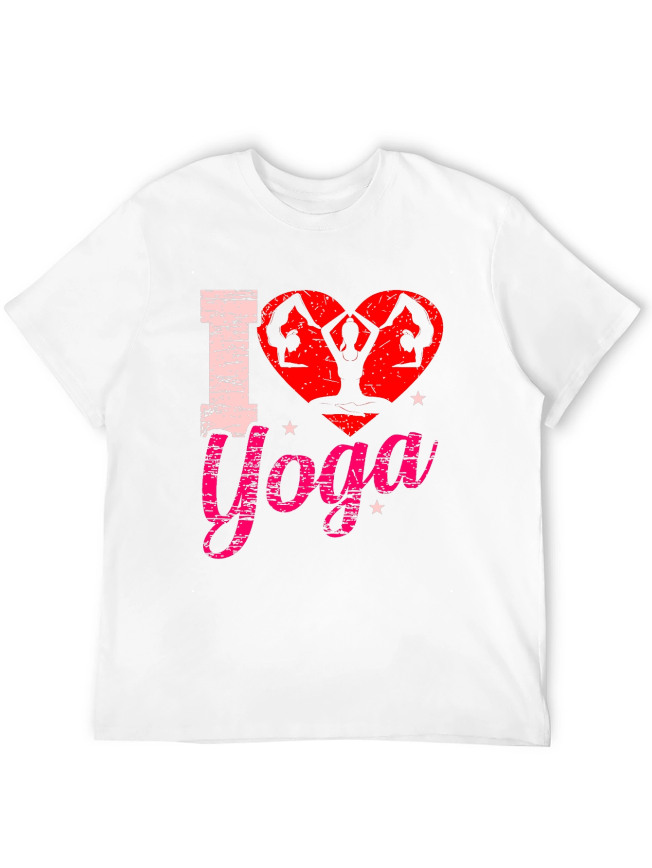 Black I Love Yoga Graphic Tee Shirt - Black Cotton Blend view 12