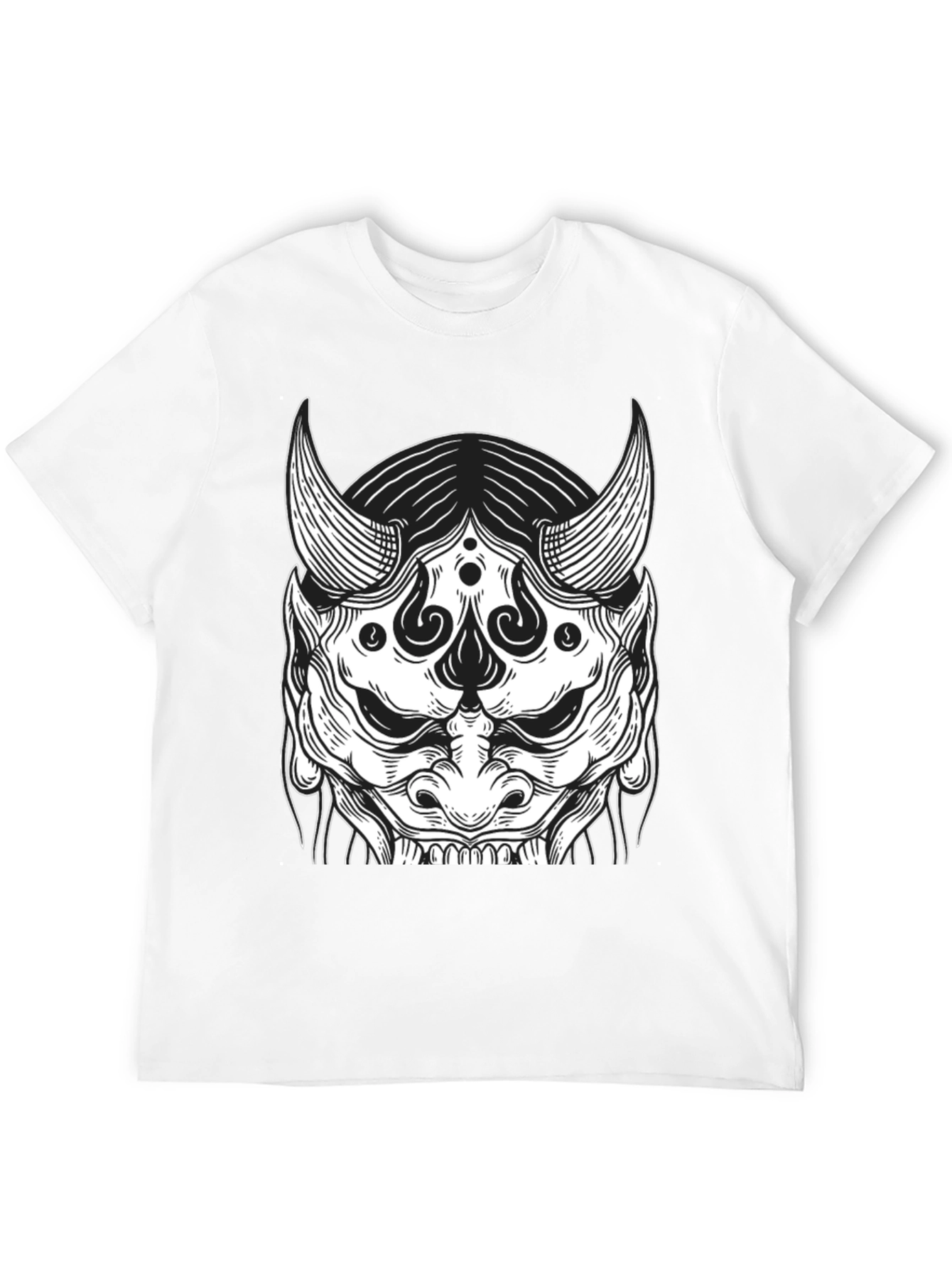 Black Black Oni Mask Graphic Tee view 12