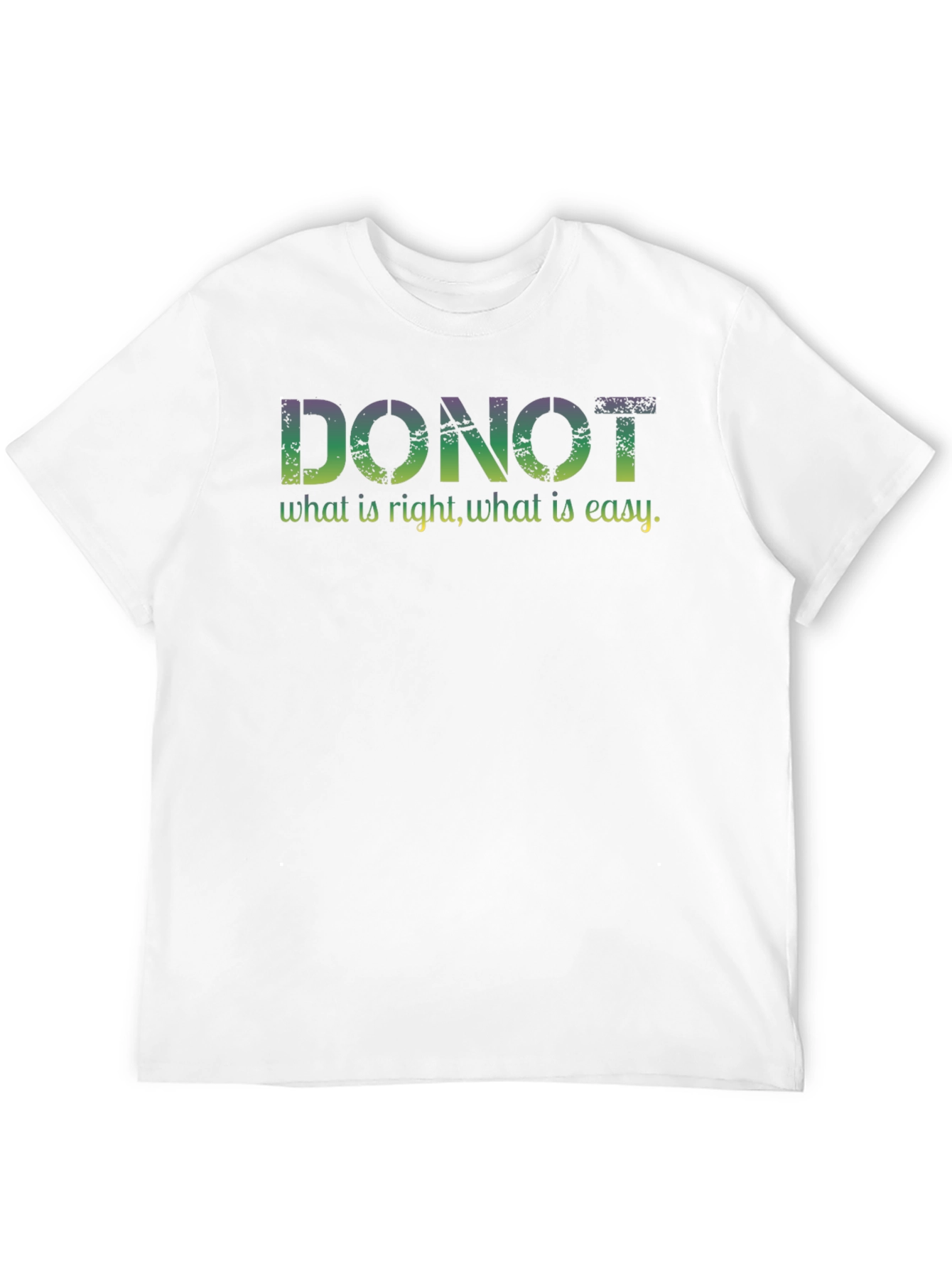 Black DONOT T-Shirt:  What is Right, What is Easy, Stylish Black Tee view 12