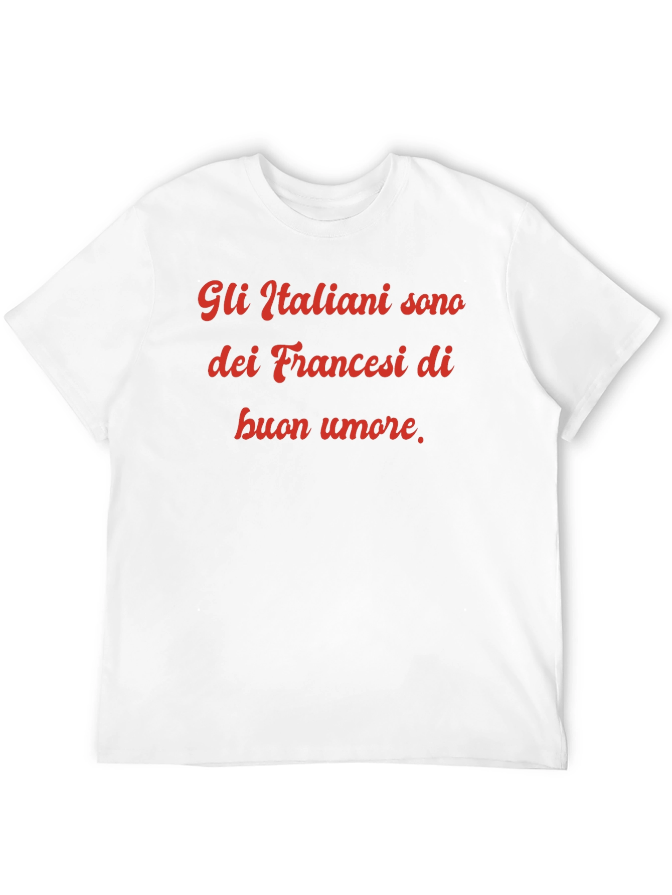 Black Funny Italian Quote T-Shirt - "French People with a Good Sense of Humor" view 12
