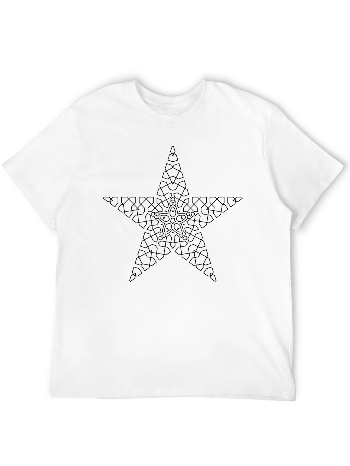 Black Geometric Star T-Shirt - Black view 12