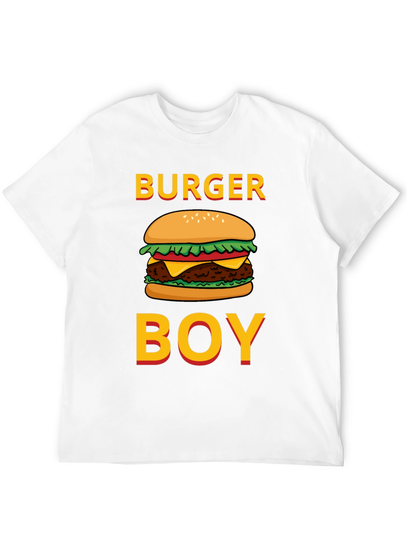 Black Burger Boy Graphic Tee - Foodie Humor T-Shirt view 12