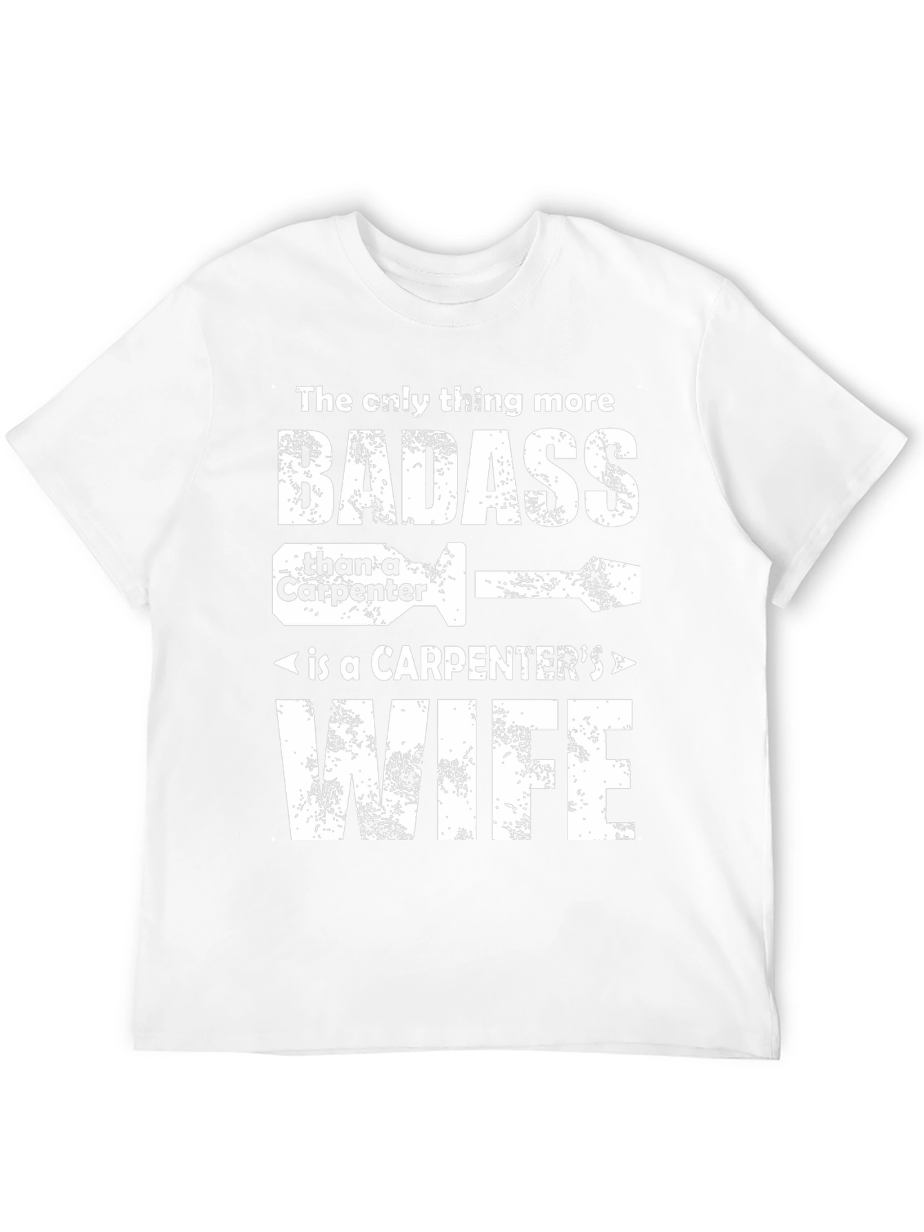 Black Carpenter's Wife Badass Graphic T-Shirt - Black view 12