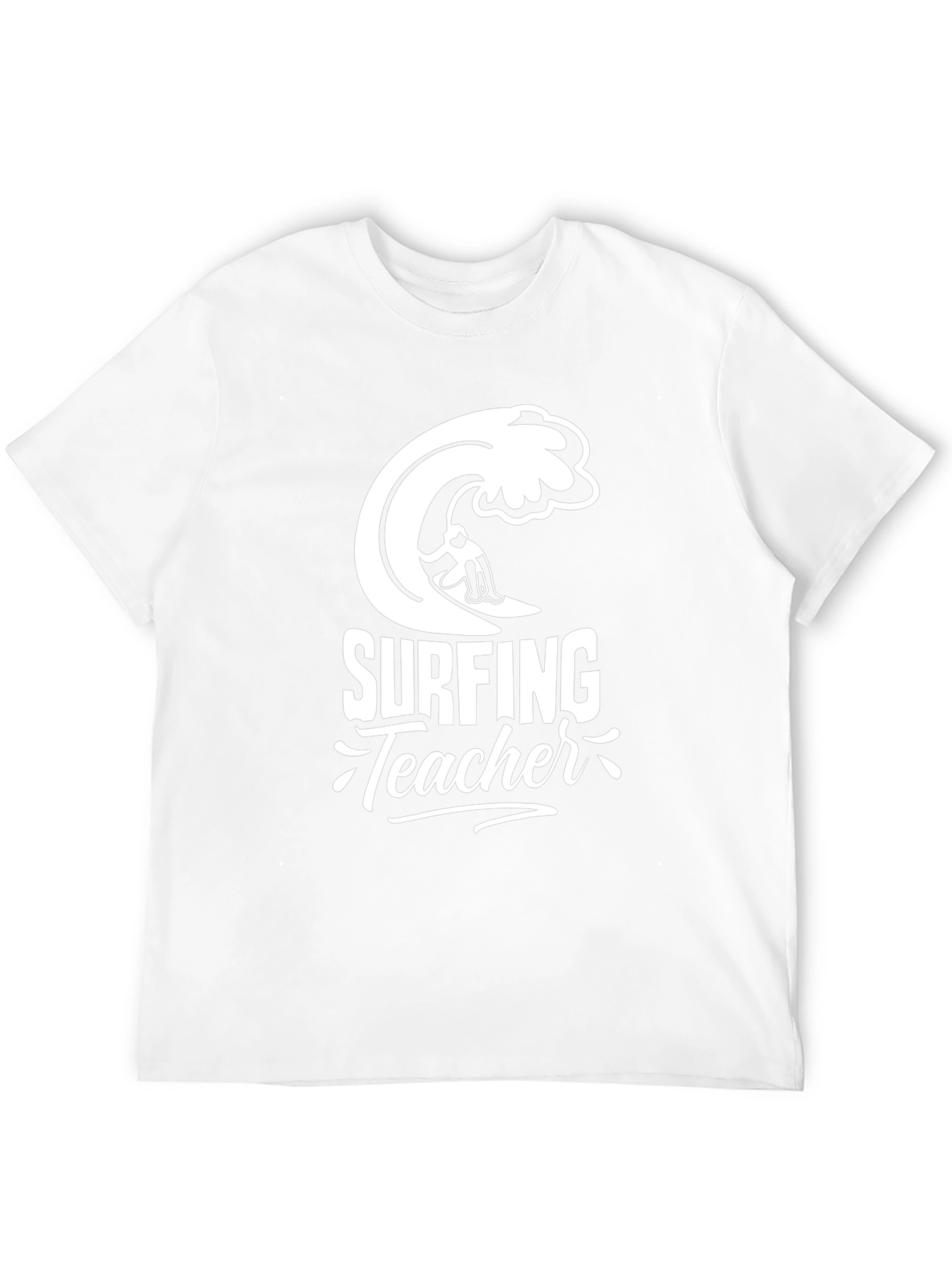 Black Surfing Teacher Graphic T-Shirt - Black view 12