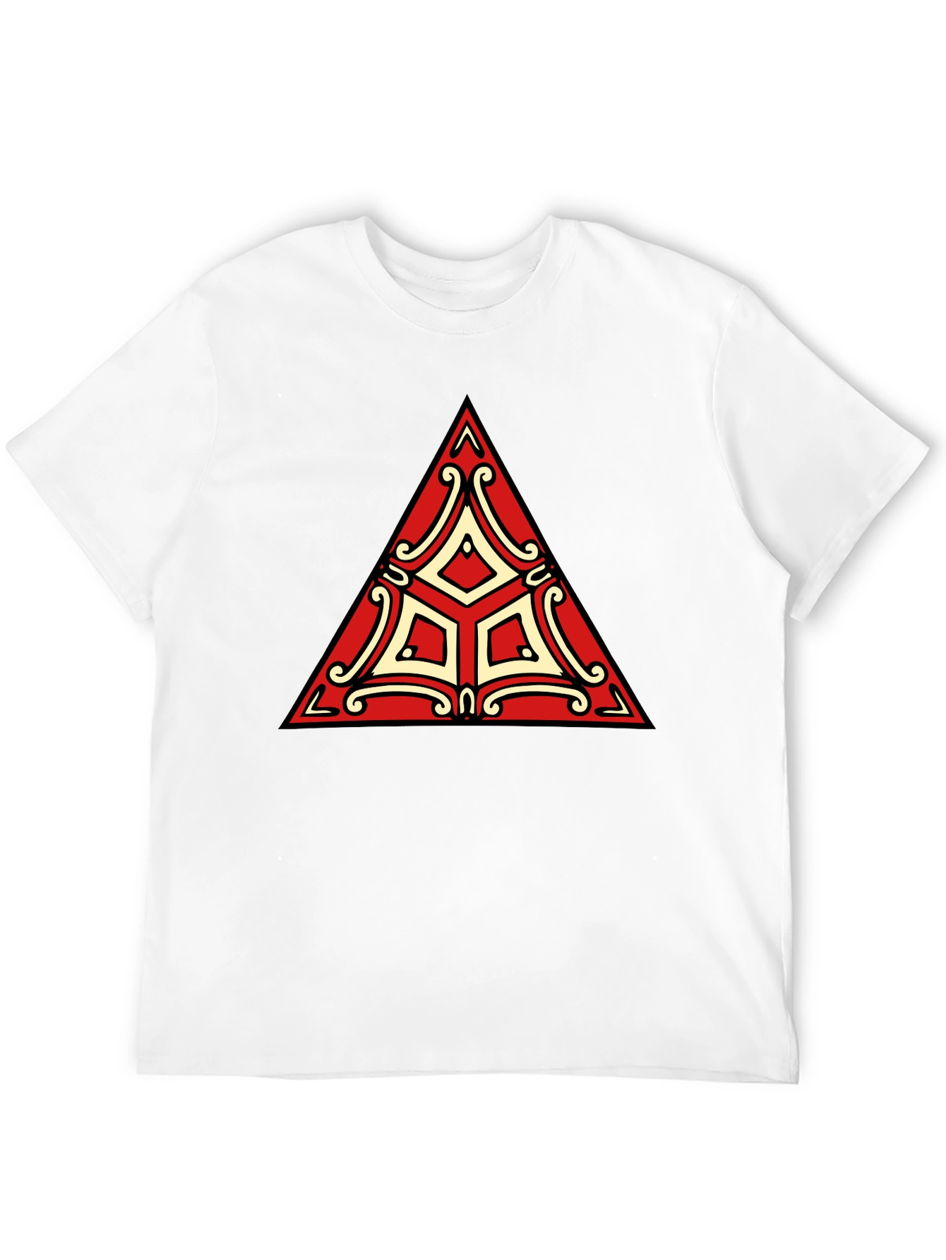 Black Geometric Triangle T-Shirt - Modern Design view 12