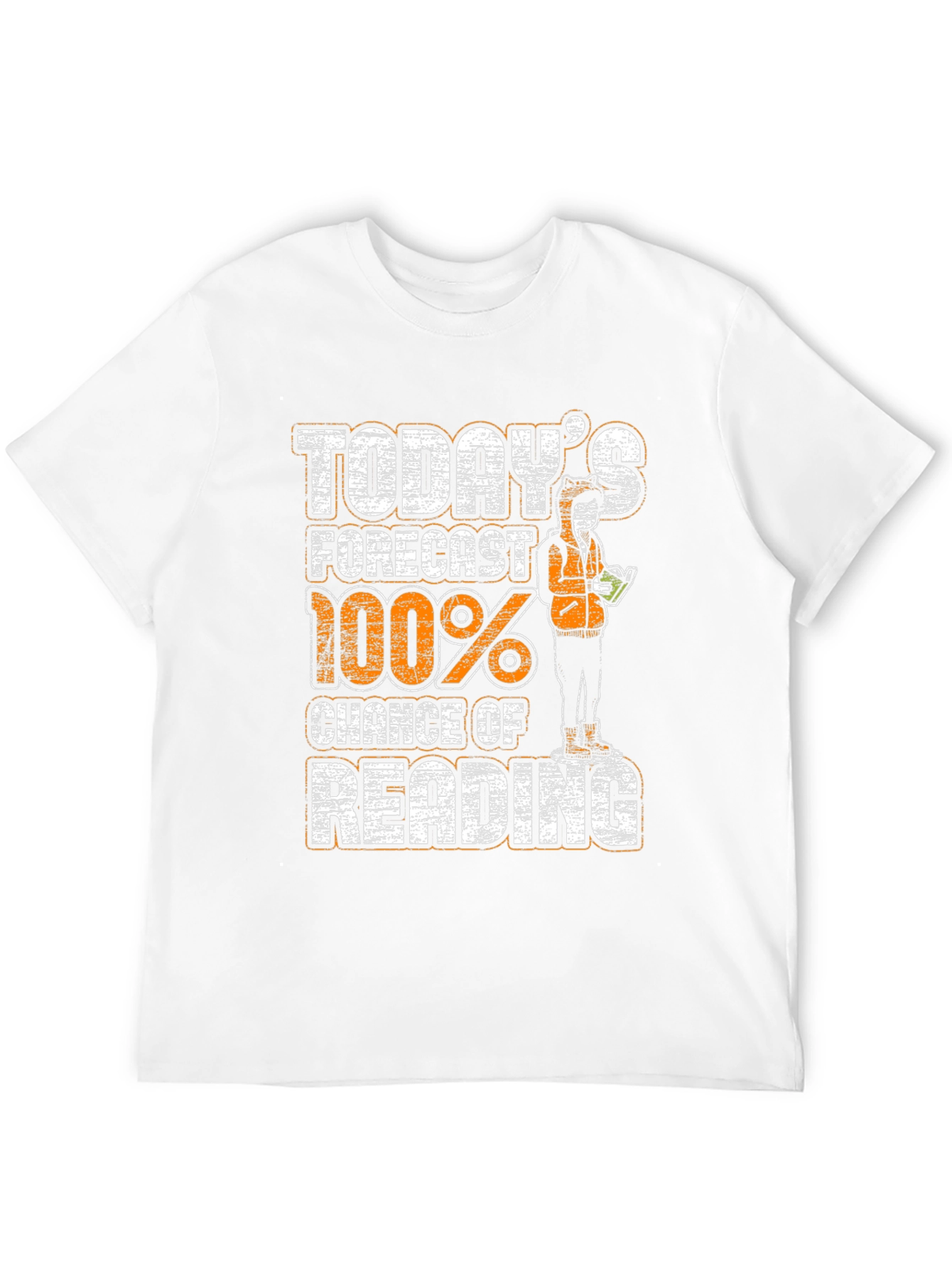 Today's Forecast 100% Chance of Reading Graphic T-Shirt - 12