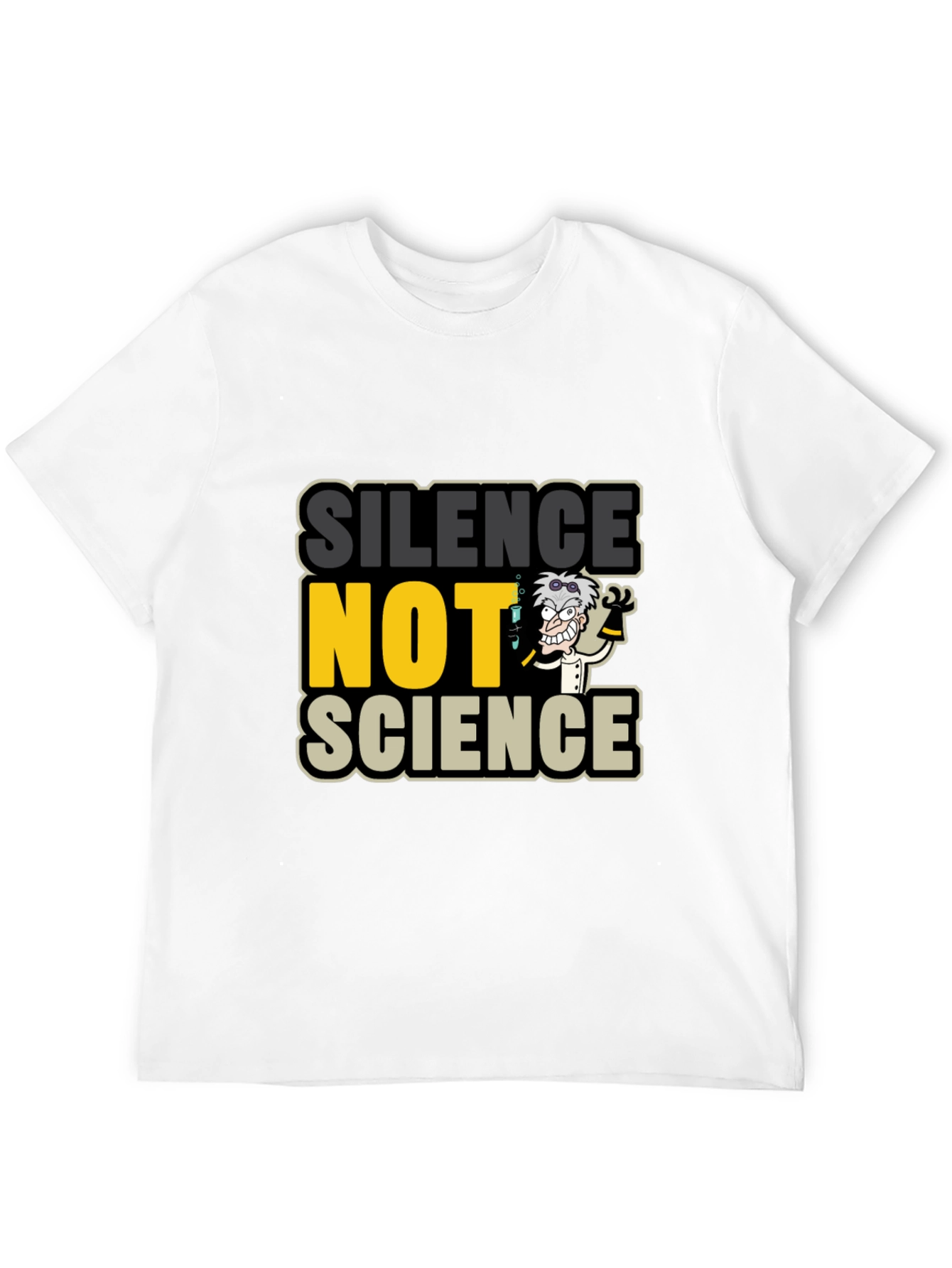 Black Silence NOT Science Graphic T-Shirt view 12