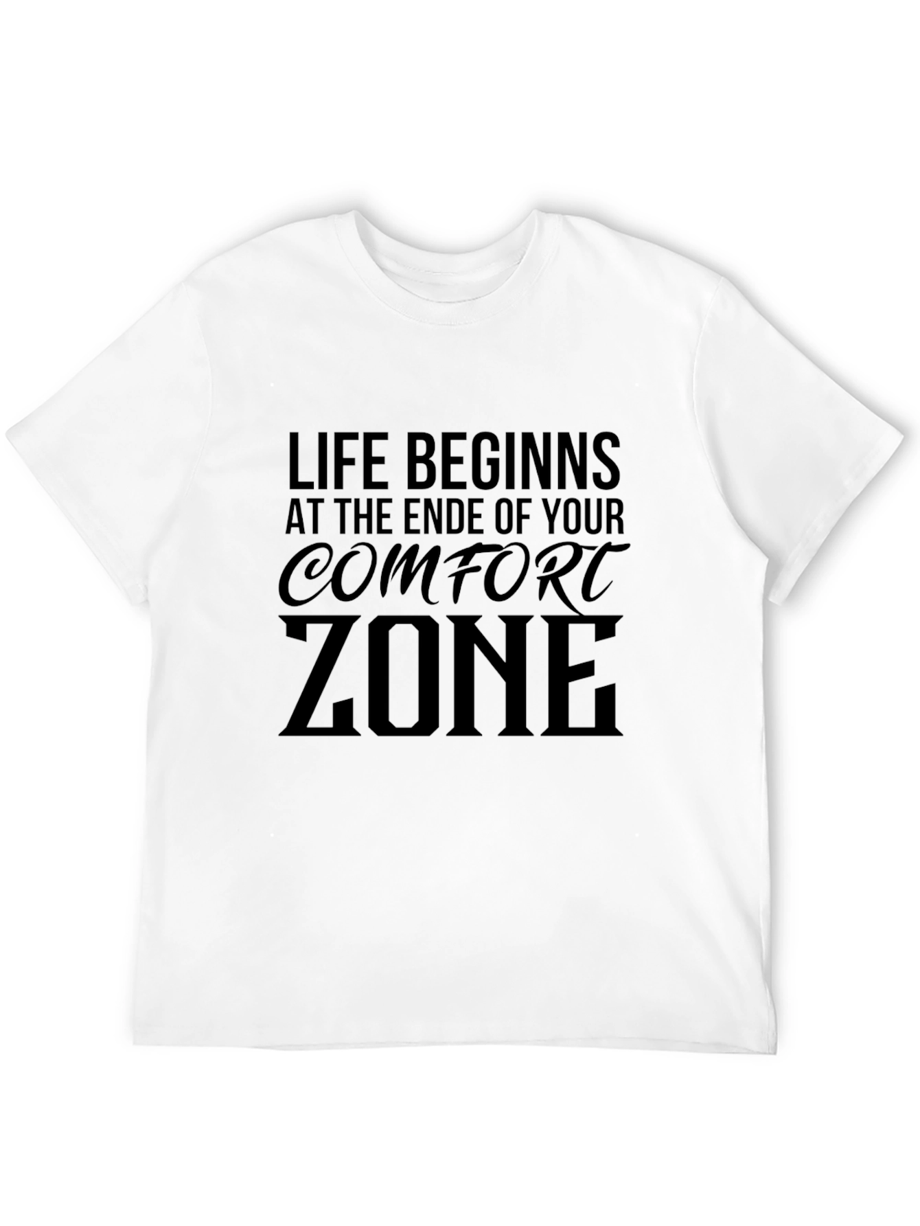 Black Life Begins At The End Comfort Zone T-Shirt view 12