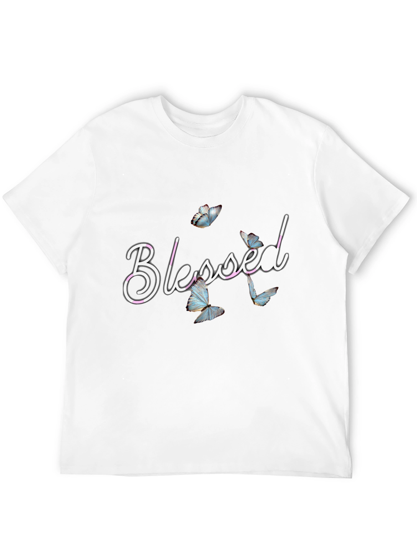 Black Blessed Butterfly Graphic Tee - Soft Black Cotton view 12