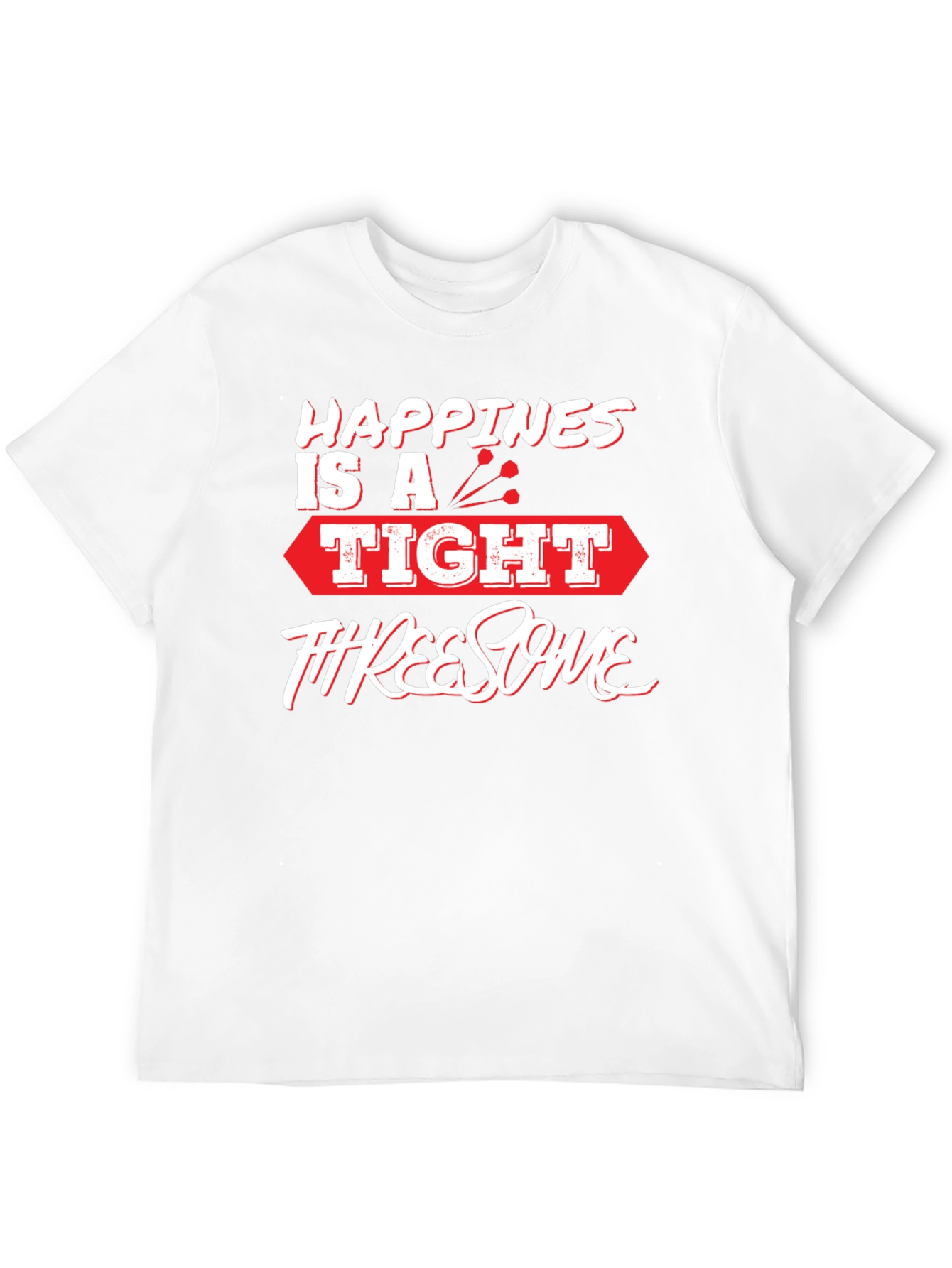 Black Happiness is a Tight Threesome Funny T-Shirt view 12