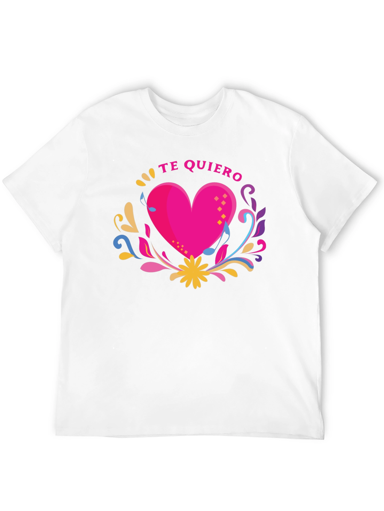 Black Te Quiero Heart Graphic Black T-Shirt view 12
