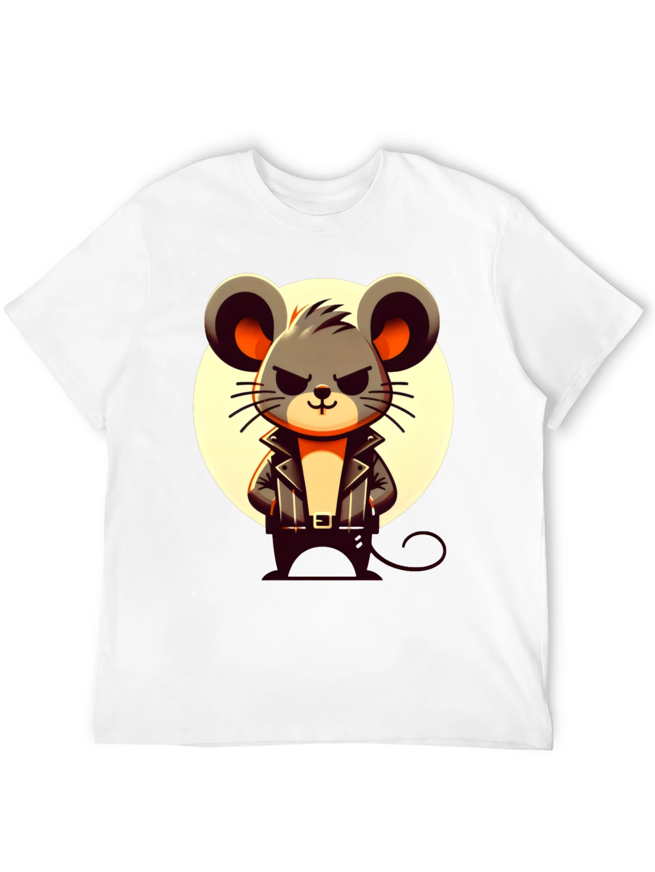 Black Cool Mouse Graphic Tee - Black Crew Neck view 12