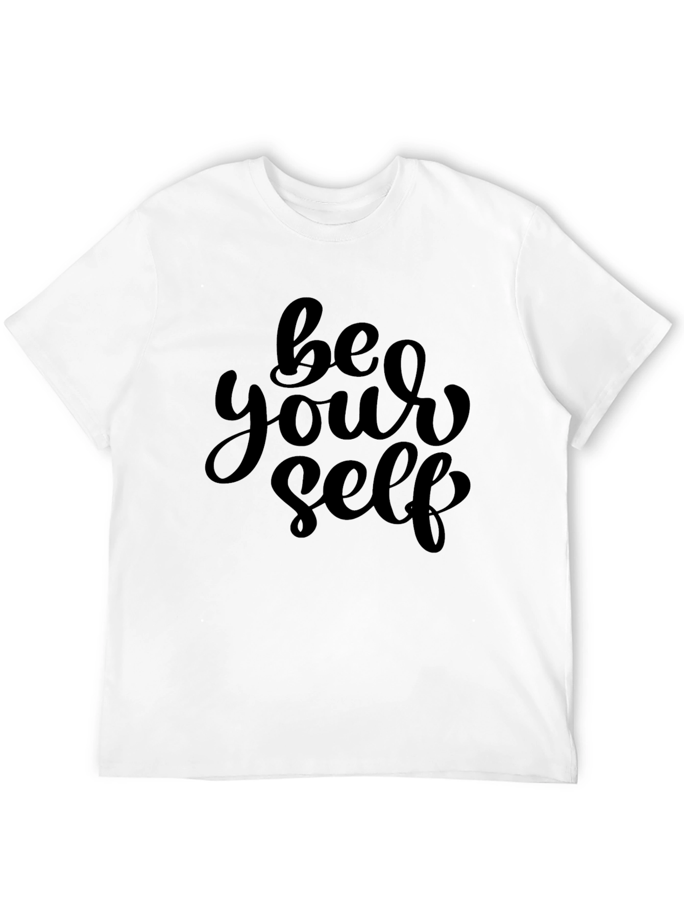 Black Be Yourself Black Graphic Print T-Shirt view 12