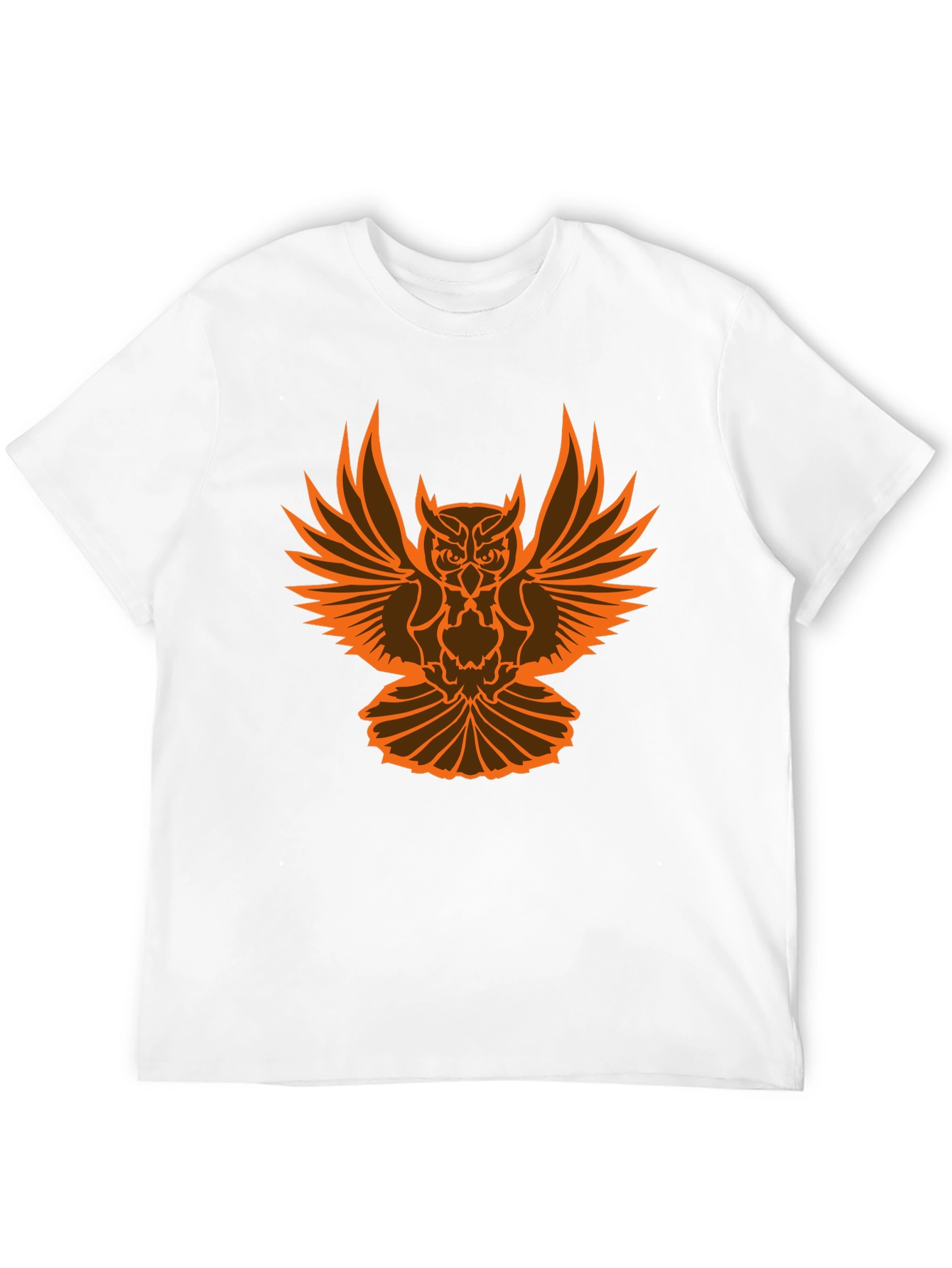 Black Owl Graphic Black T-Shirt for Men view 12