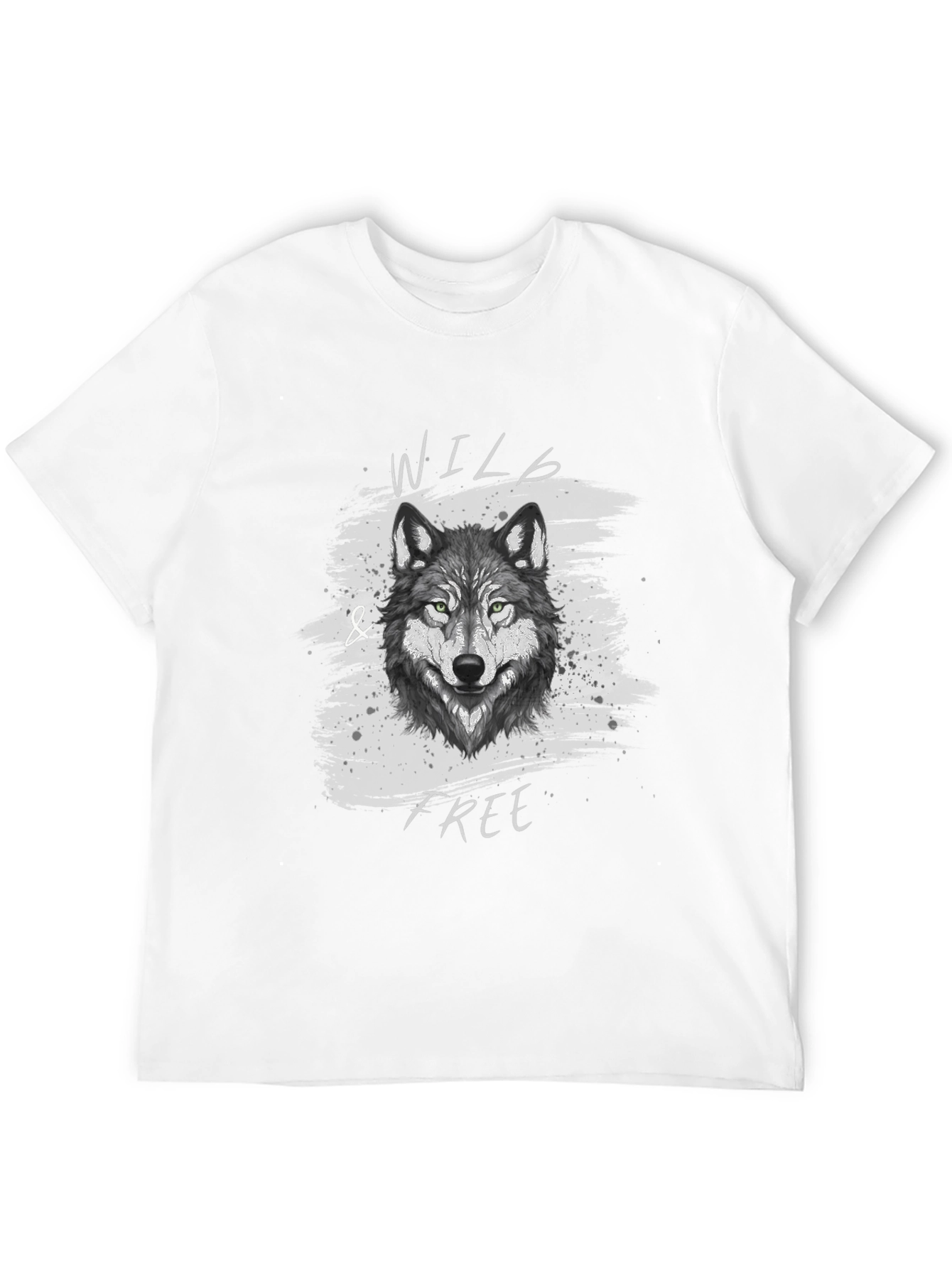 Black Wild & Free Wolf Graphic T-Shirt view 12