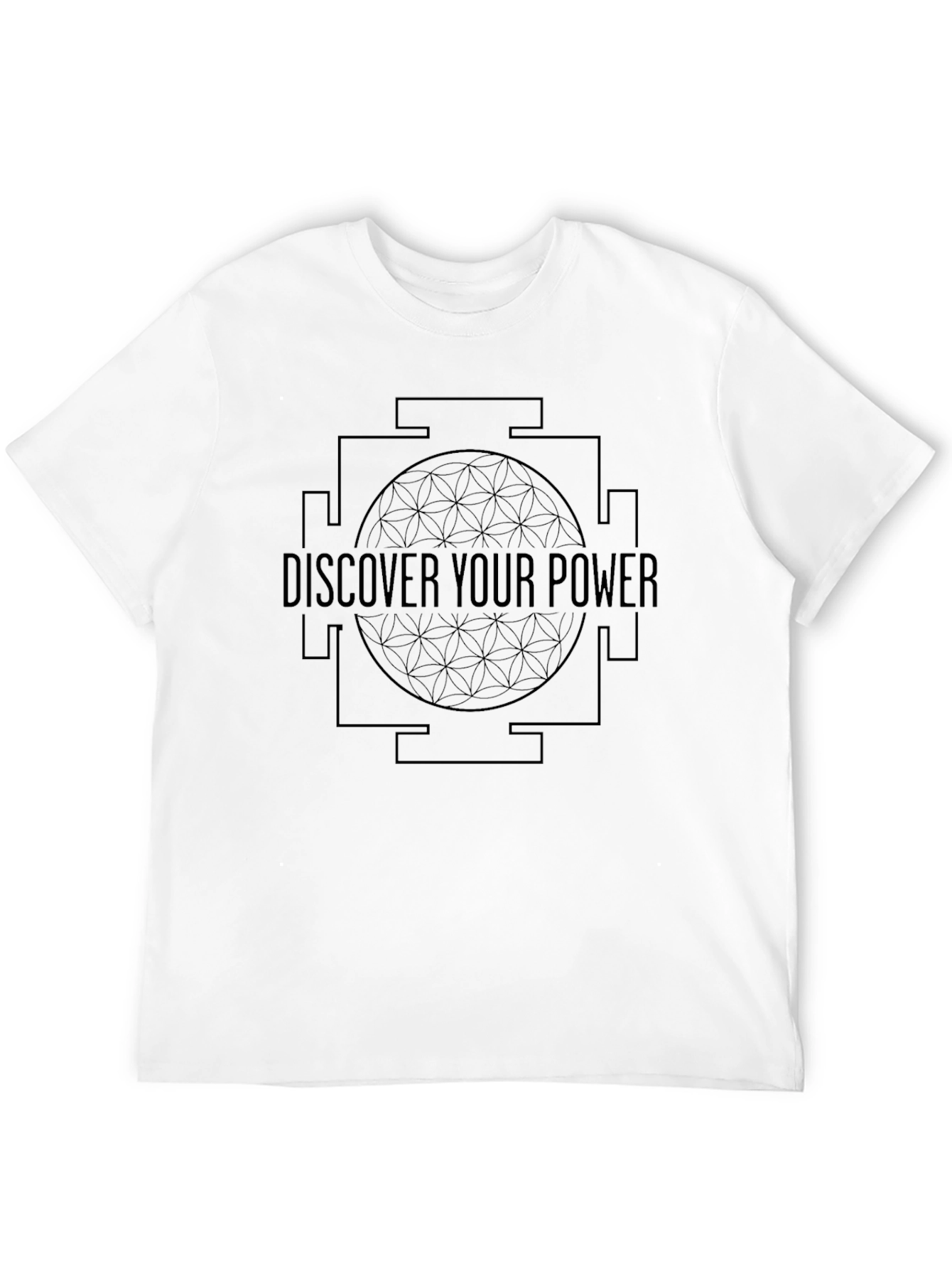 Black Discover Your Power Graphic Tee - Black Cotton Blend view 12