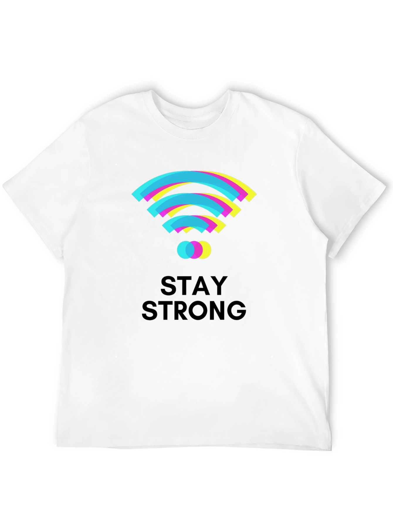 Black Stay Strong Graphic T-Shirt - Black Cotton Tee view 12