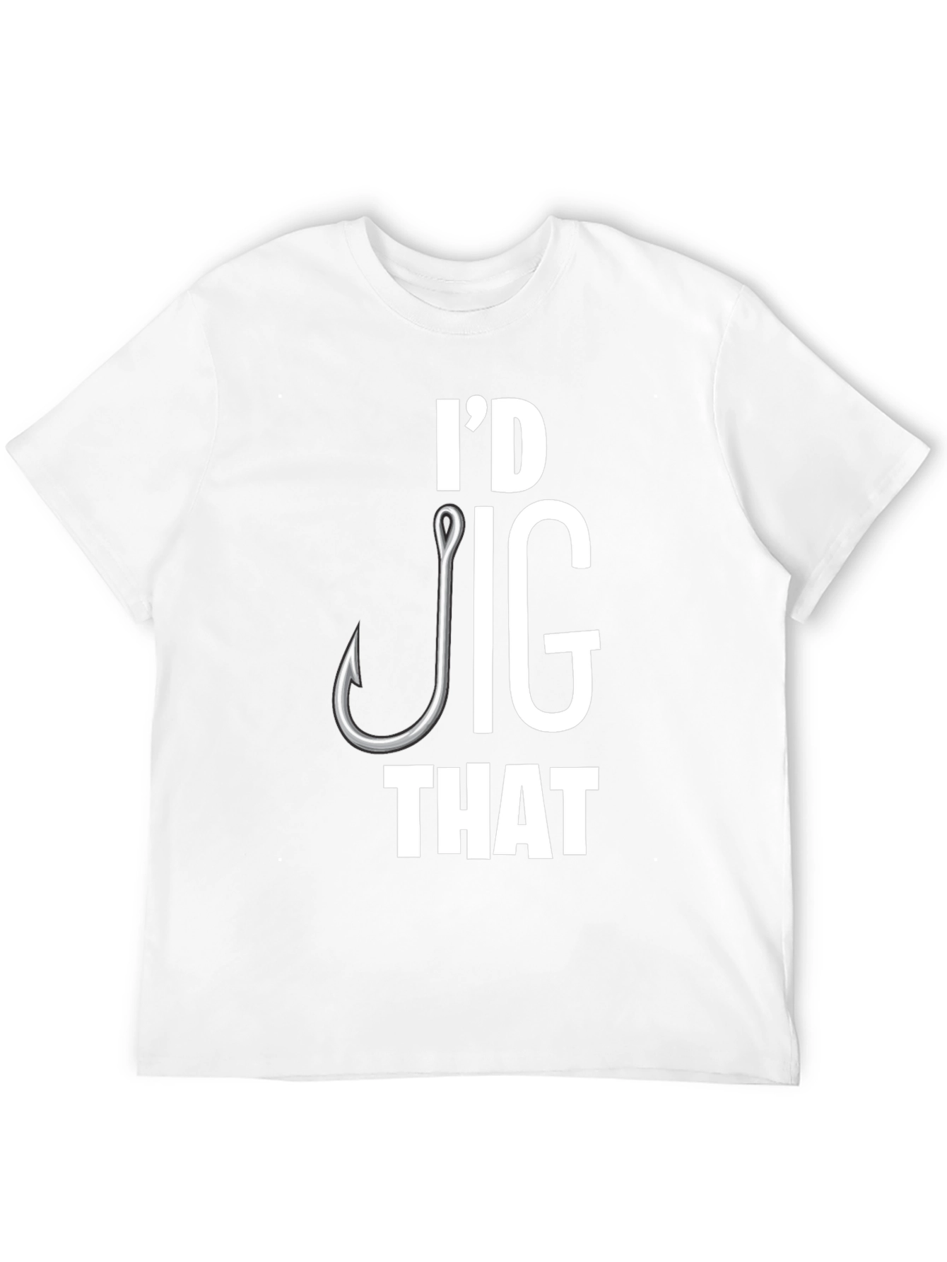 Black I'd Jig That T-Shirt, Funny Fishing Tee view 12